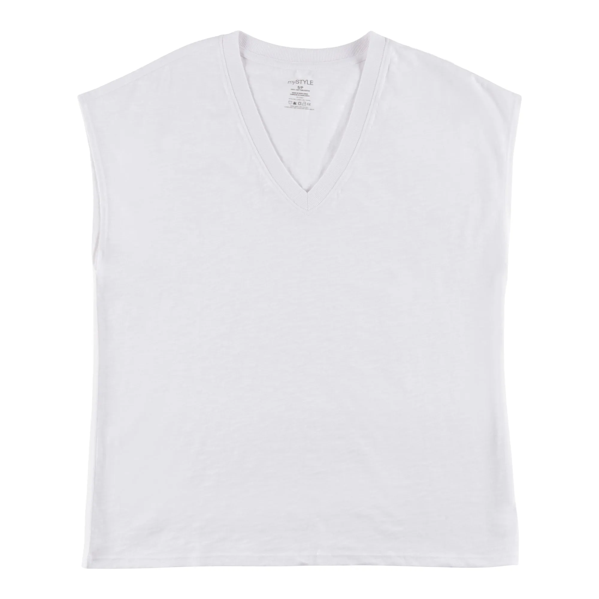 mySTYLE Women's Solid Festival V-Neck Mid Sleeve T-Shirt sold by Giant Tiger product image thumbnail 2