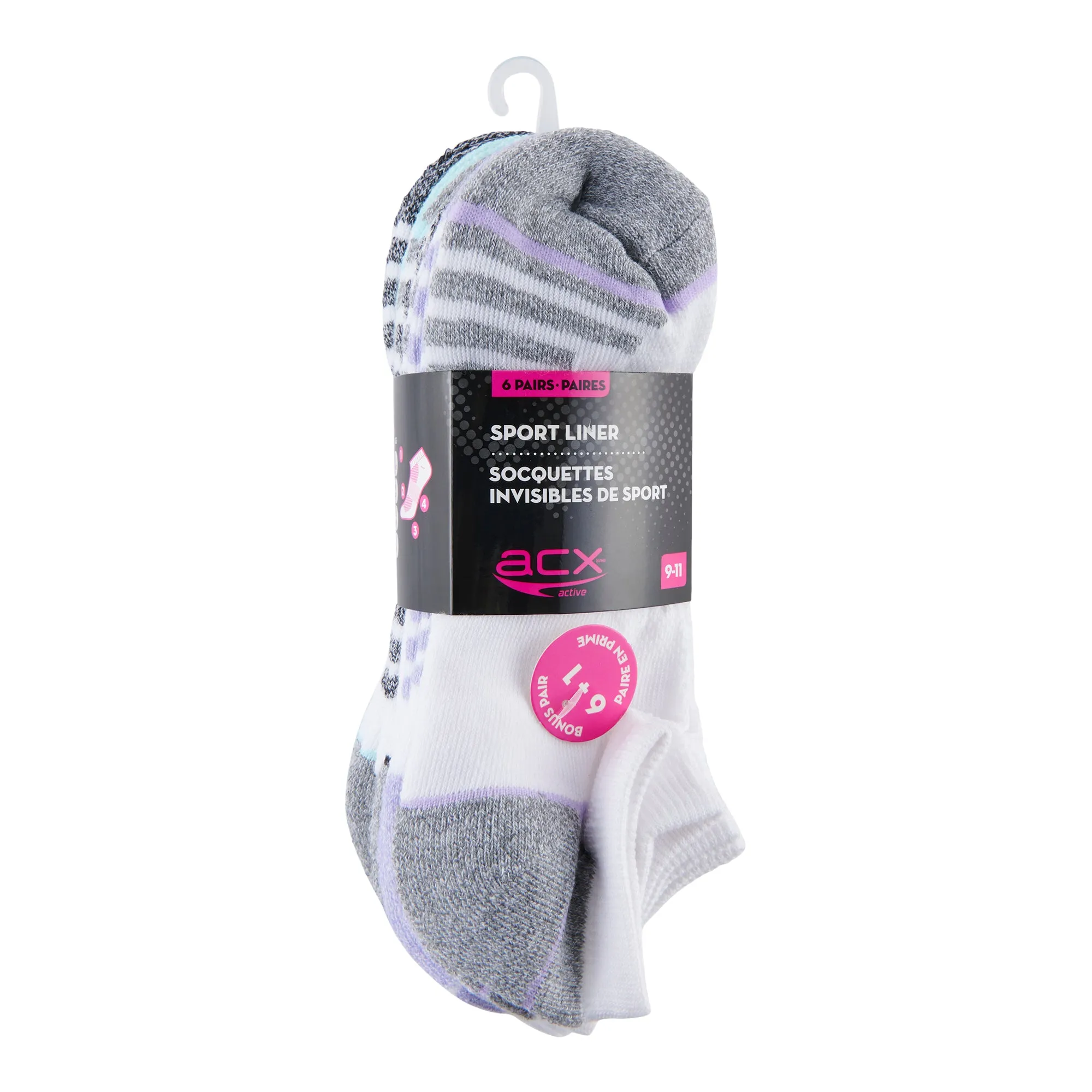 ACX Active Women's Ankle Athletic Socks, 7-Pack sold by Giant Tiger product image thumbnail 2
