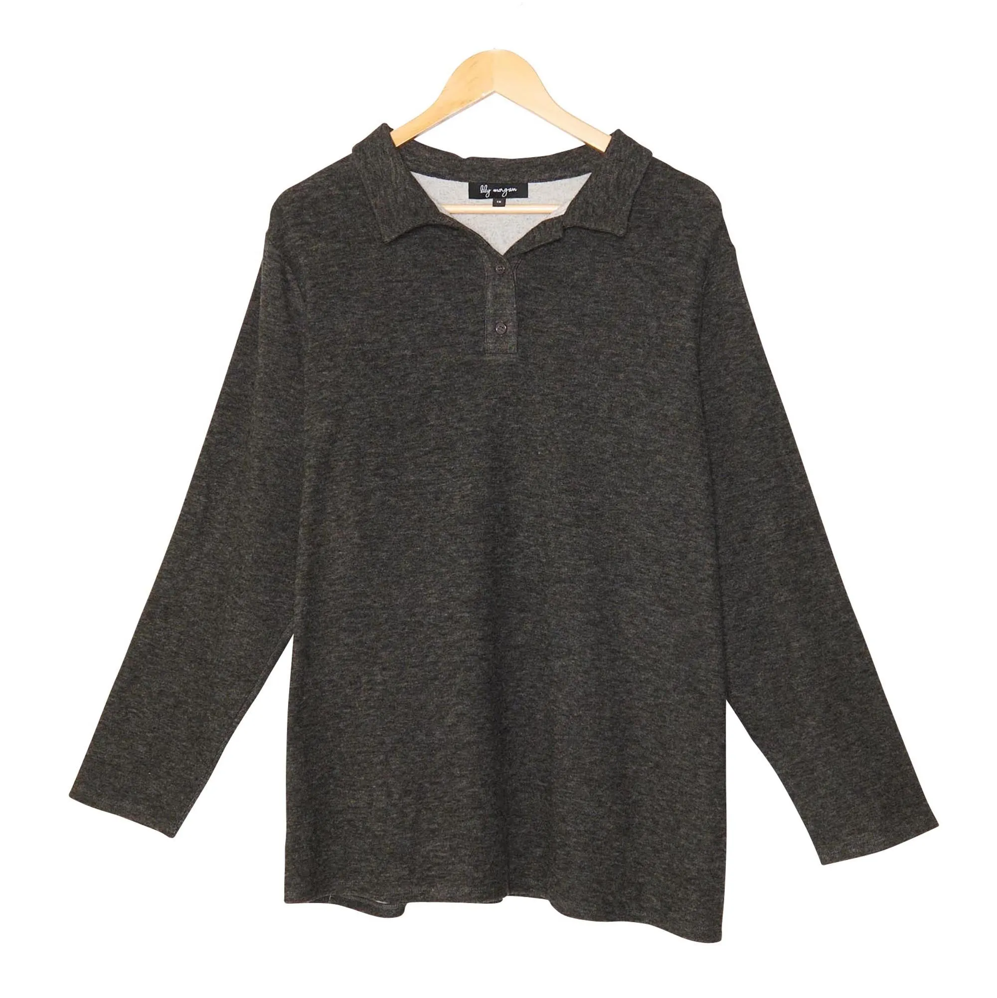 lily morgan Women's Plus Johnny Collar Top sold by Giant Tiger product image thumbnail 2