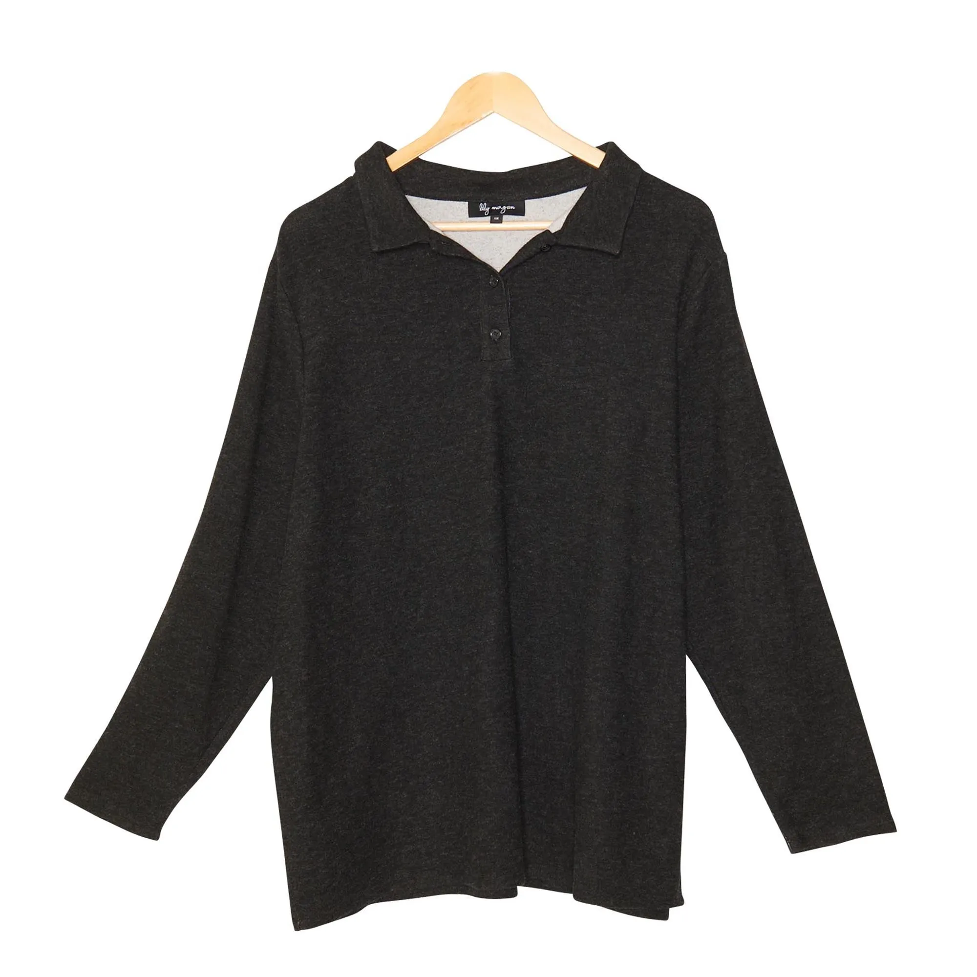 lily morgan Women's Plus Johnny Collar Top sold by Giant Tiger