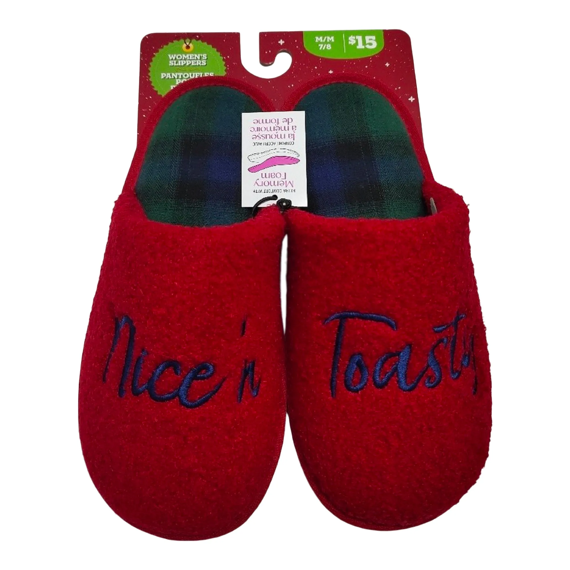 Comfy Cozy Women's Holiday Slip-On Microfiber Slippers sold by Giant Tiger product image thumbnail 3