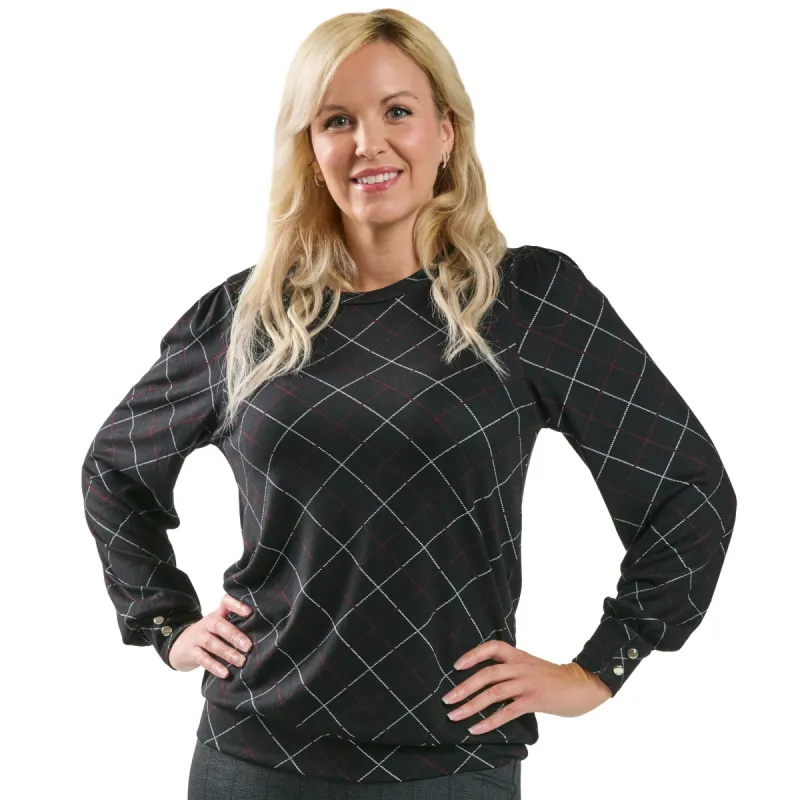 lily morgan Women's Top with Cuff Button Details sold by Giant Tiger
