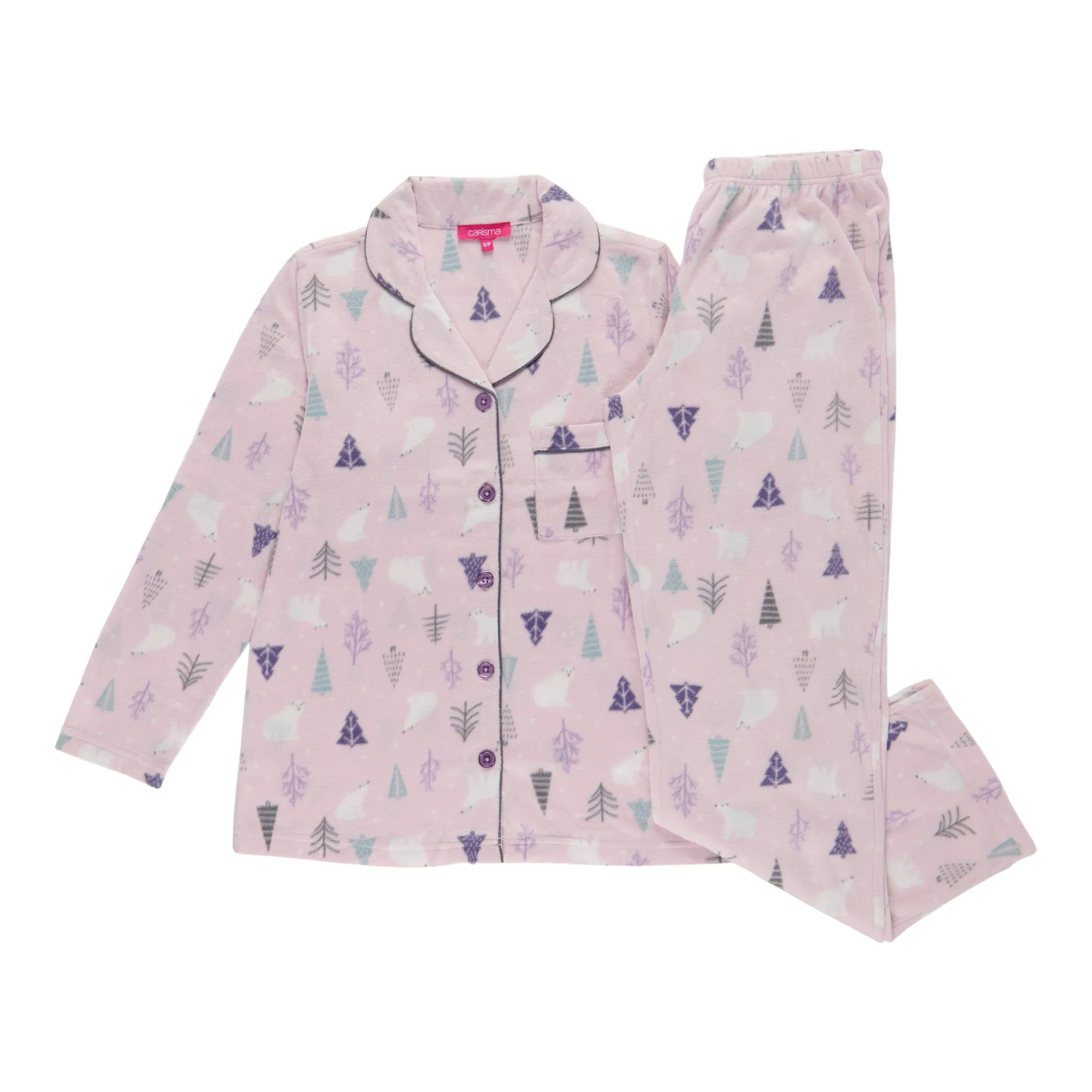 Carisma Women's Micro-Polar Tailored PJ Set, 2-Piece sold by Giant Tiger product image thumbnail 5