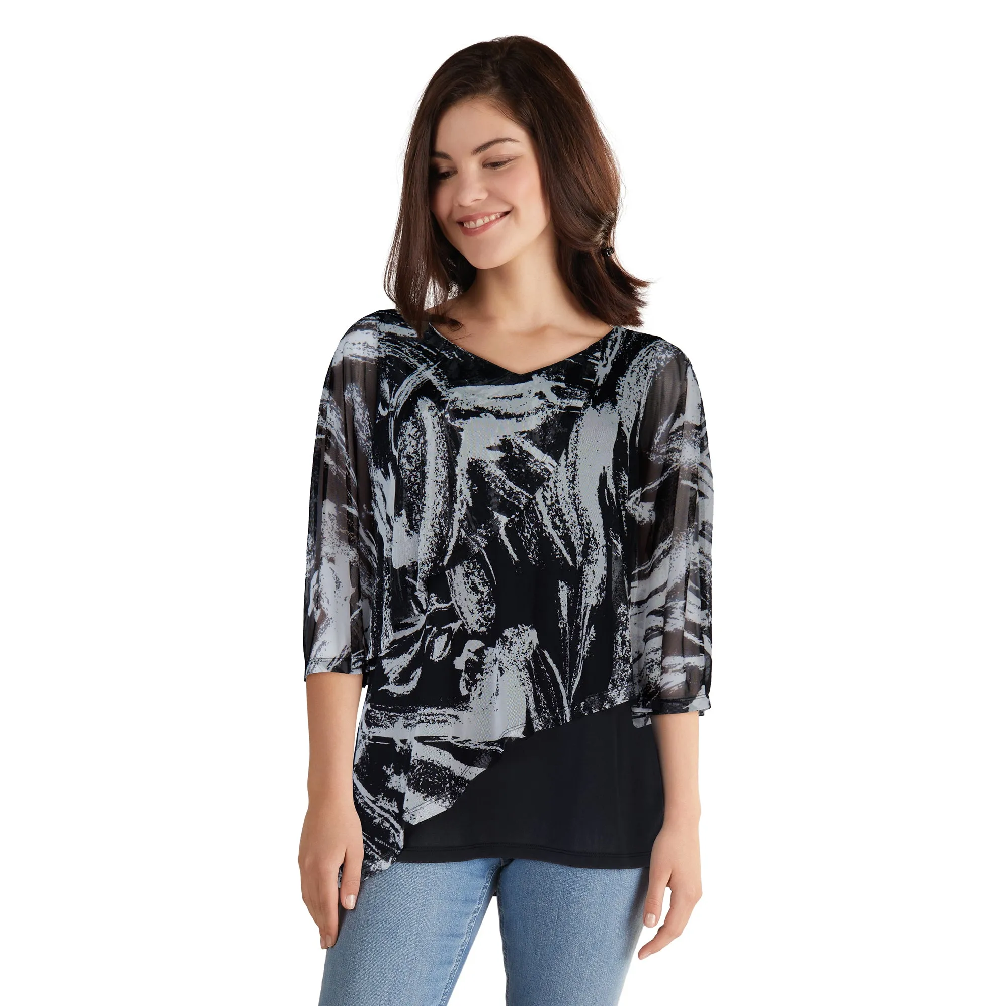 lily morgan Women's Round Neck Two-Fer Blouse sold by Giant Tiger product image thumbnail 2