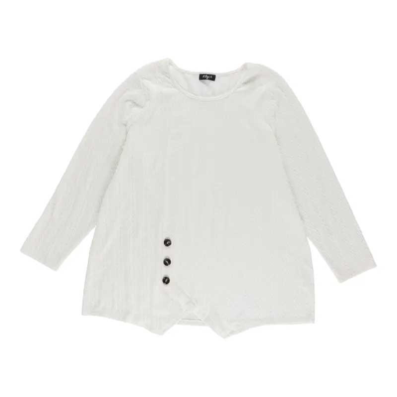 Women's Plus Asymmetrical Long Sleeve Top sold by Giant Tiger