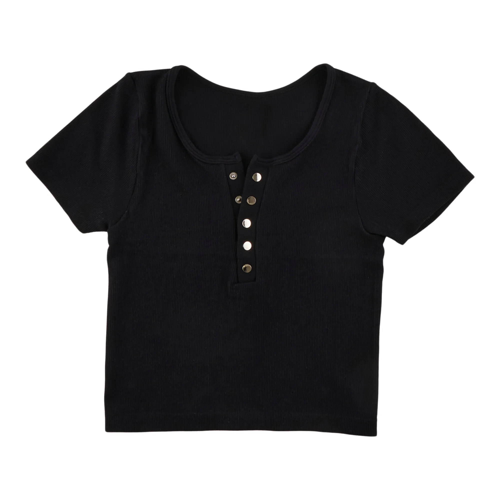 Women's Short Sleeve Front Snap Tee sold by Giant Tiger product image thumbnail 2
