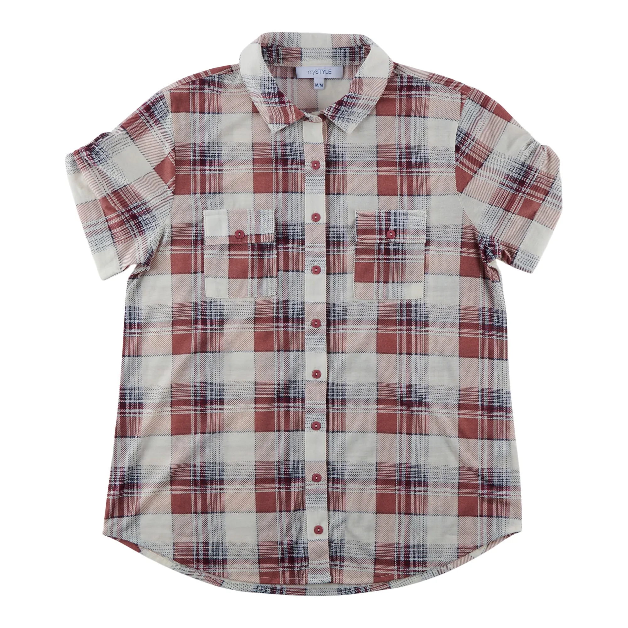 mySTYLE Women's Collared Cap Sleeve Button-Up Shirt sold by Giant Tiger product image thumbnail 3