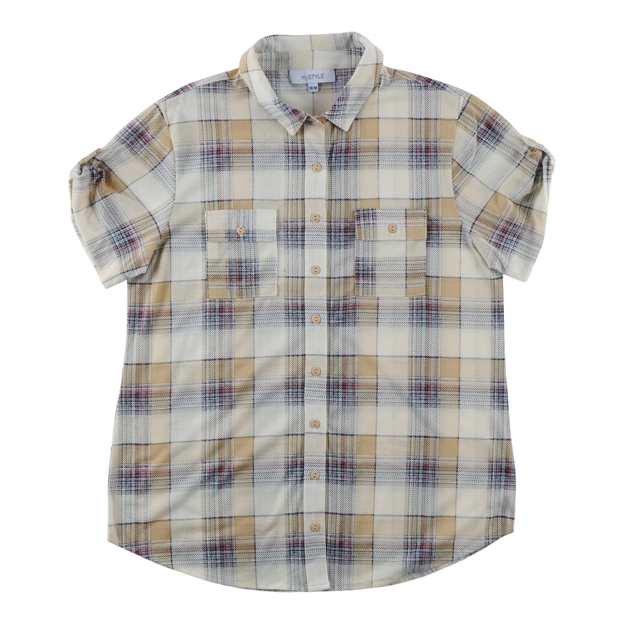 mySTYLE Women's Collared Cap Sleeve Button-Up Shirt sold by Giant Tiger product image thumbnail 2