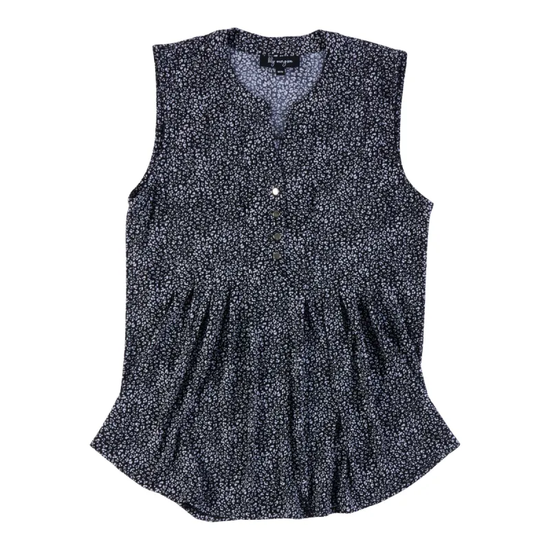 lily morgan Women's Tropical Pintuck Sleeveless Top sold by Giant Tiger
