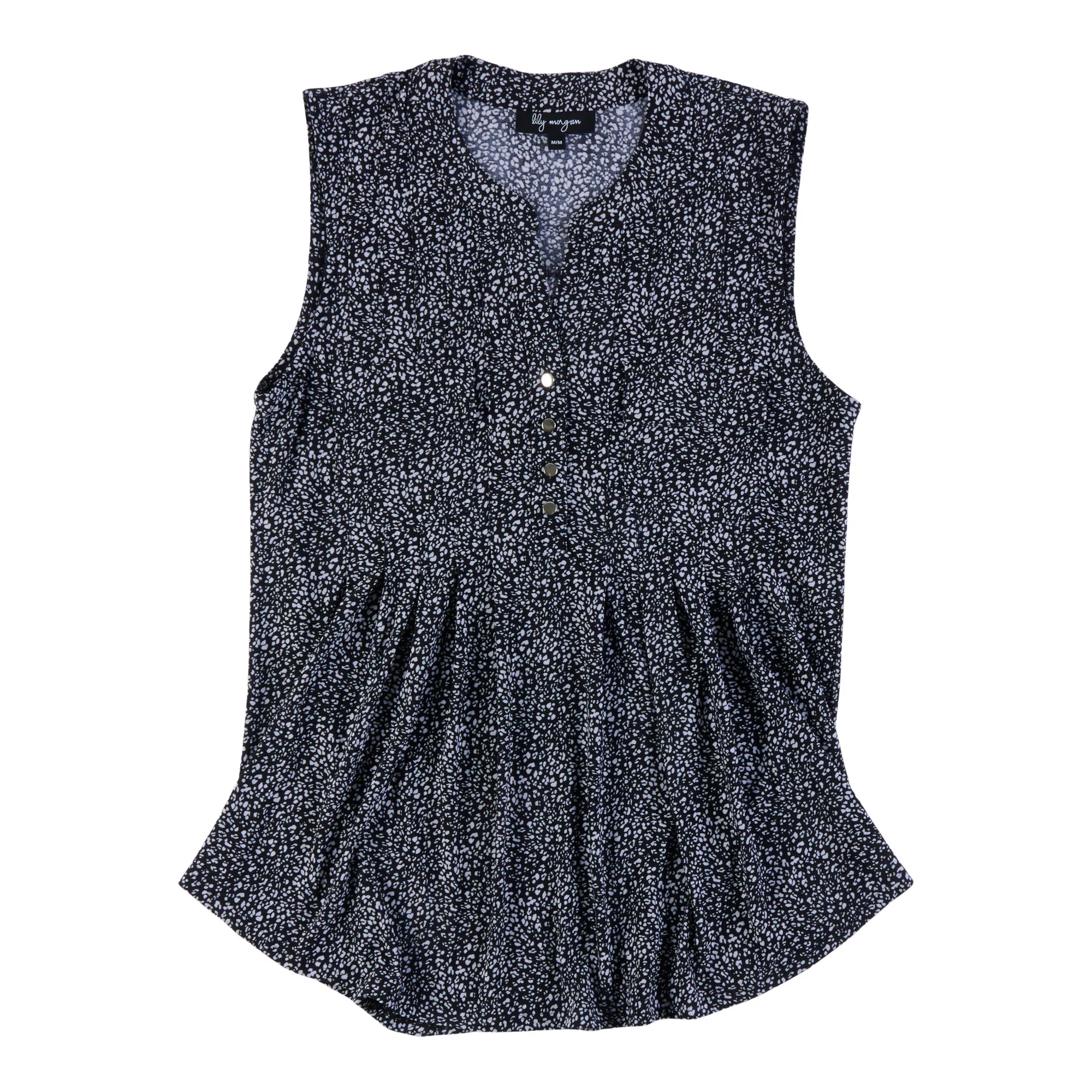 lily morgan Women's Tropical Pintuck Sleeveless Top sold by Giant Tiger