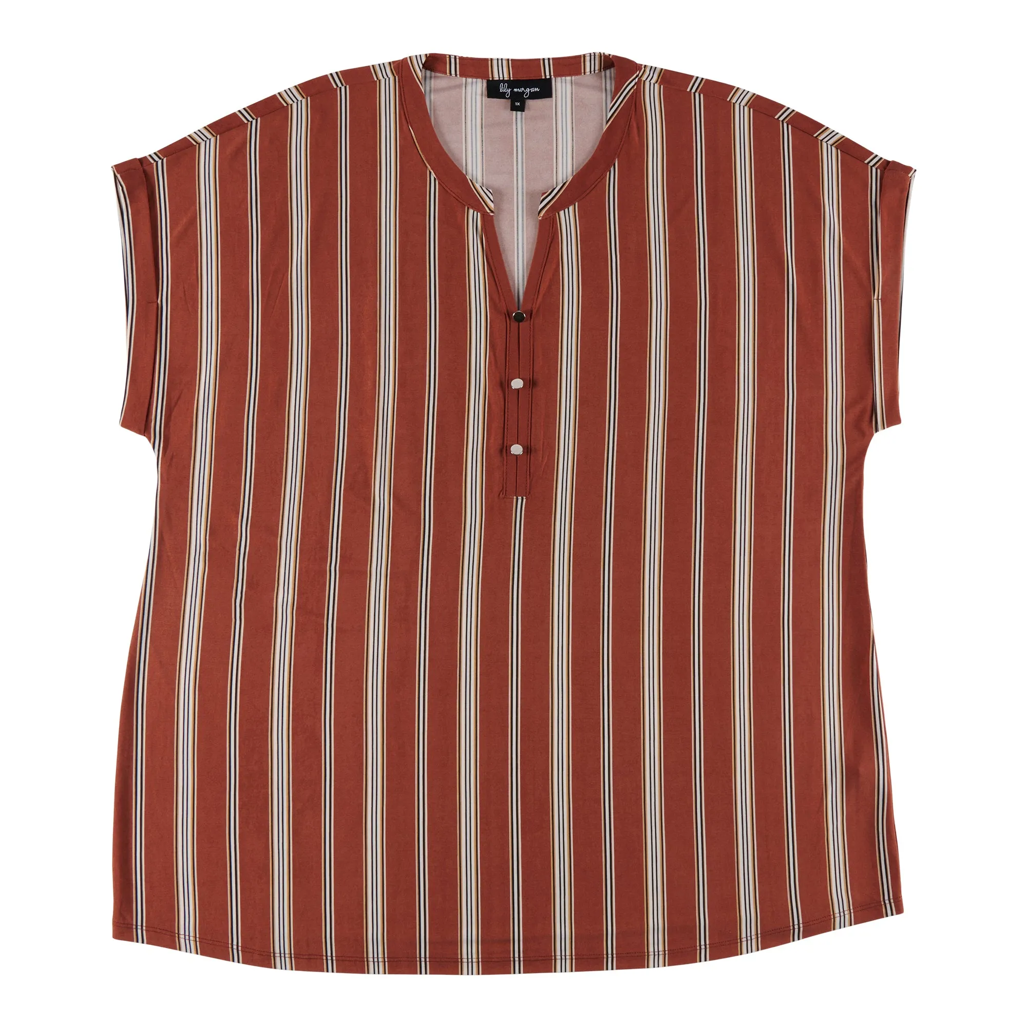 lily morgan Women's Plus Mystic Printed Button Front Top sold by Giant Tiger product image thumbnail 2