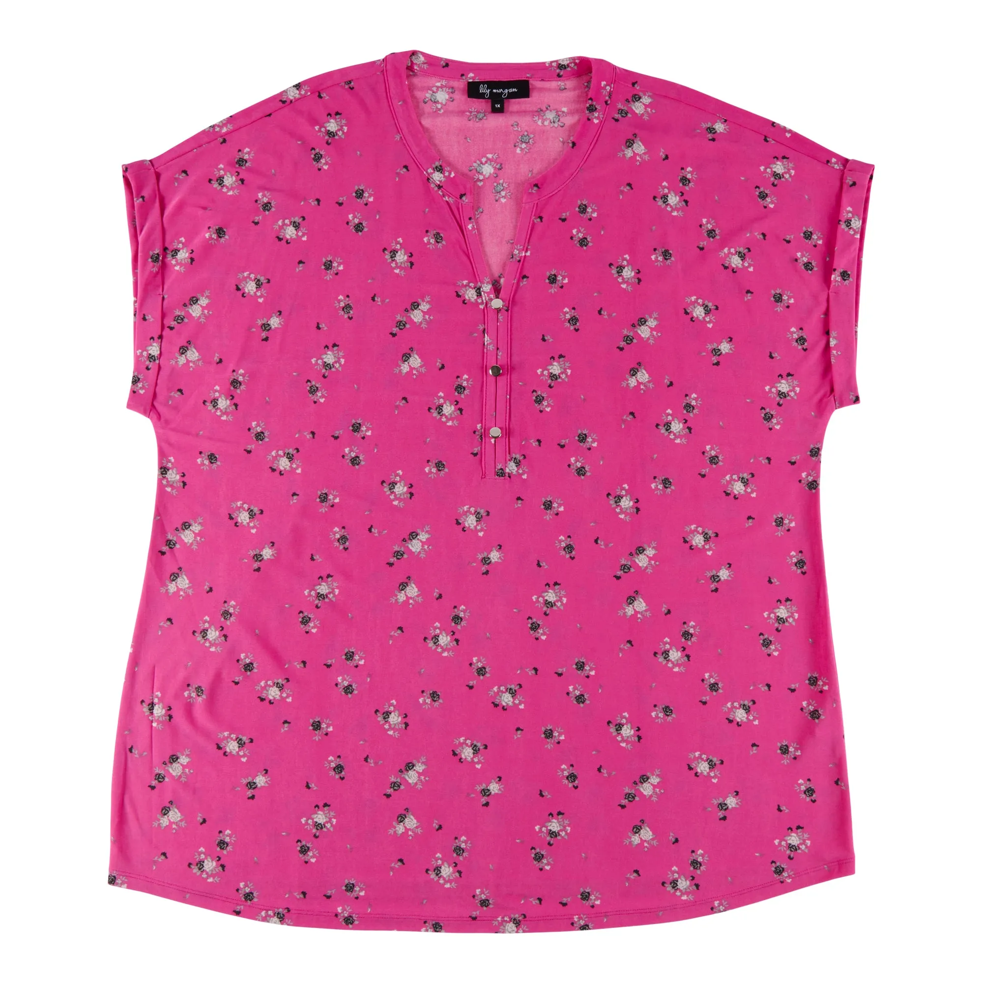 lily morgan Women's Plus Mystic Printed Button Front Top sold by Giant Tiger product image thumbnail 4