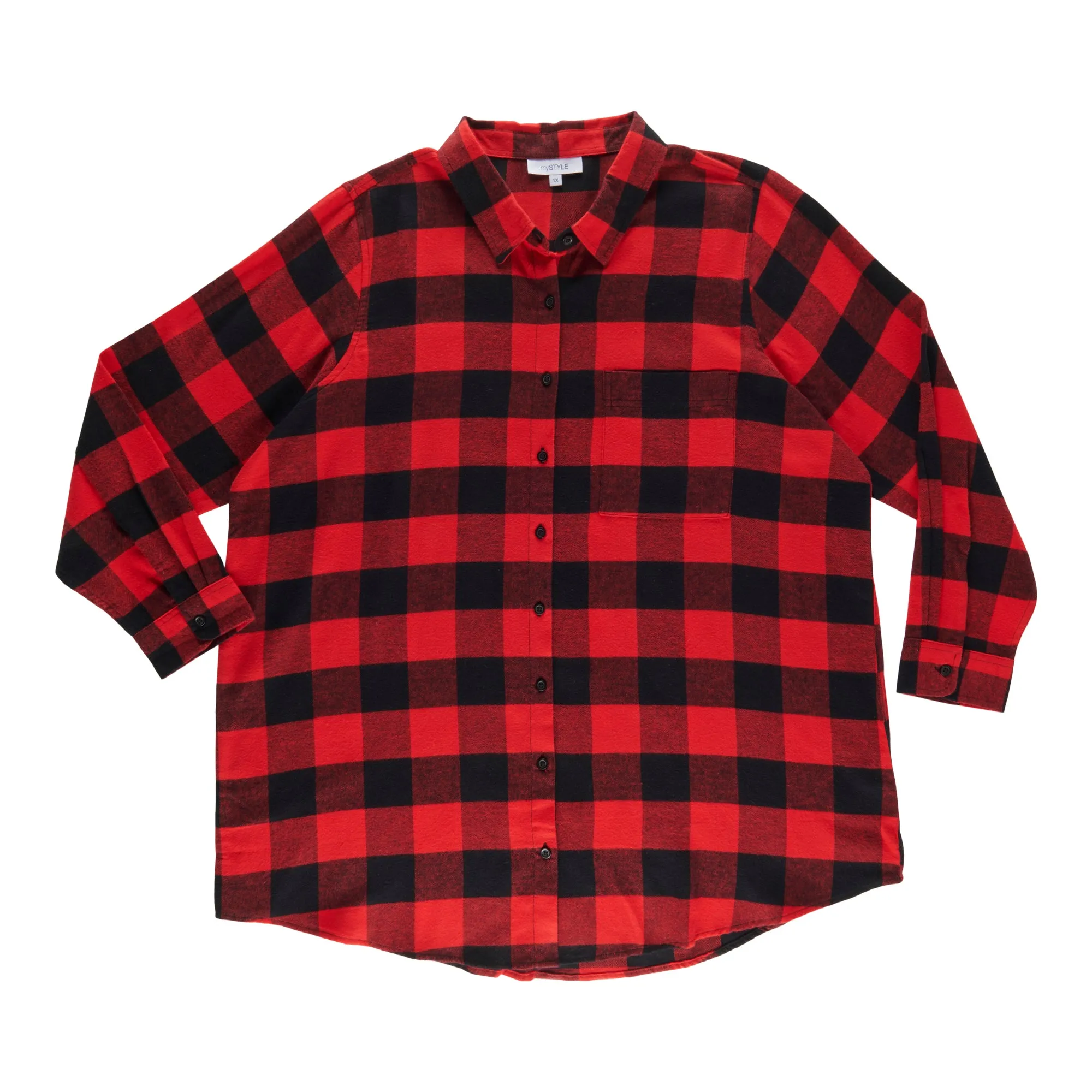 mySTYLE Women's Plus Plaid Tunic Top sold by Giant Tiger product image thumbnail 2