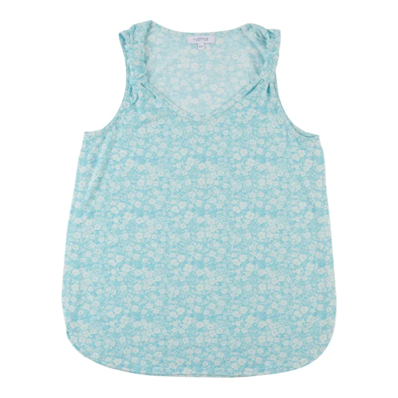 mySTYLE Women's Seaside Printed Linen Tank Top sold by Giant Tiger