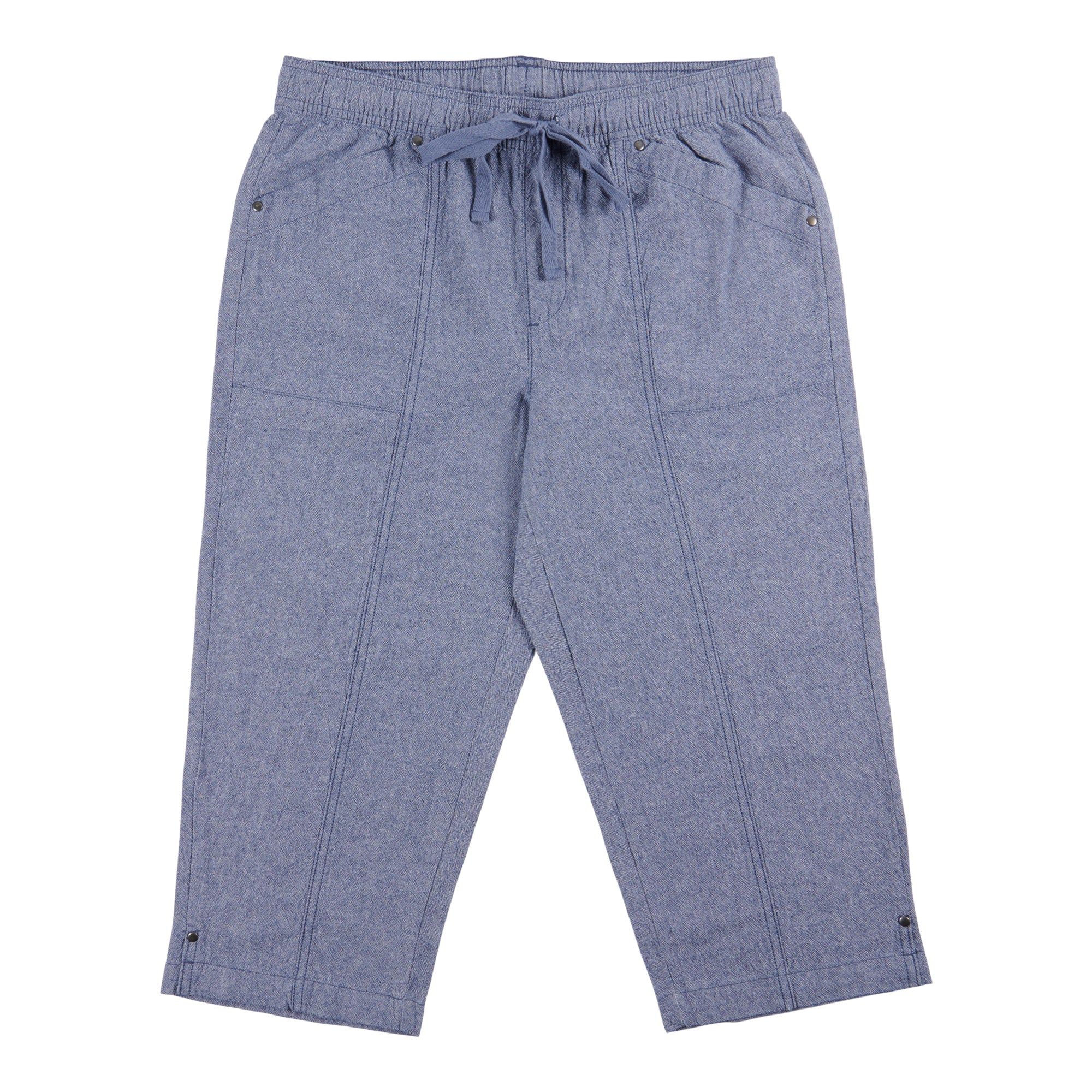 Classic Editions Women's Summer Look Petite Mix Crinkle Capris sold by Giant Tiger