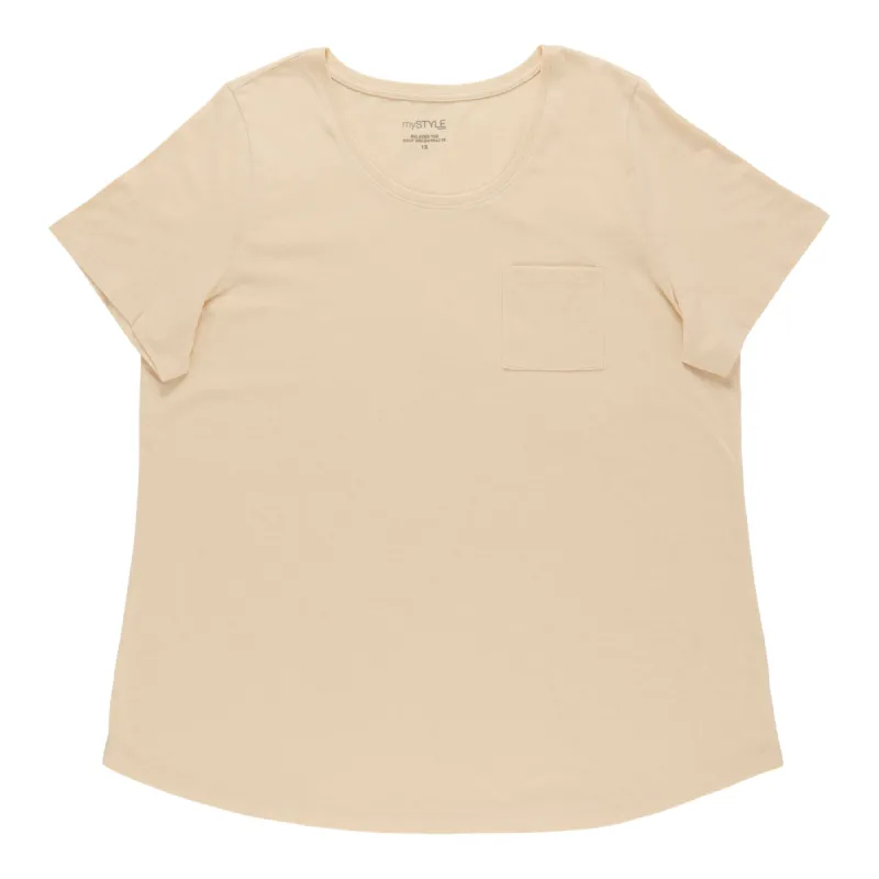 mySTYLE Women's Plus Crew Neck T-Shirt sold by Giant Tiger