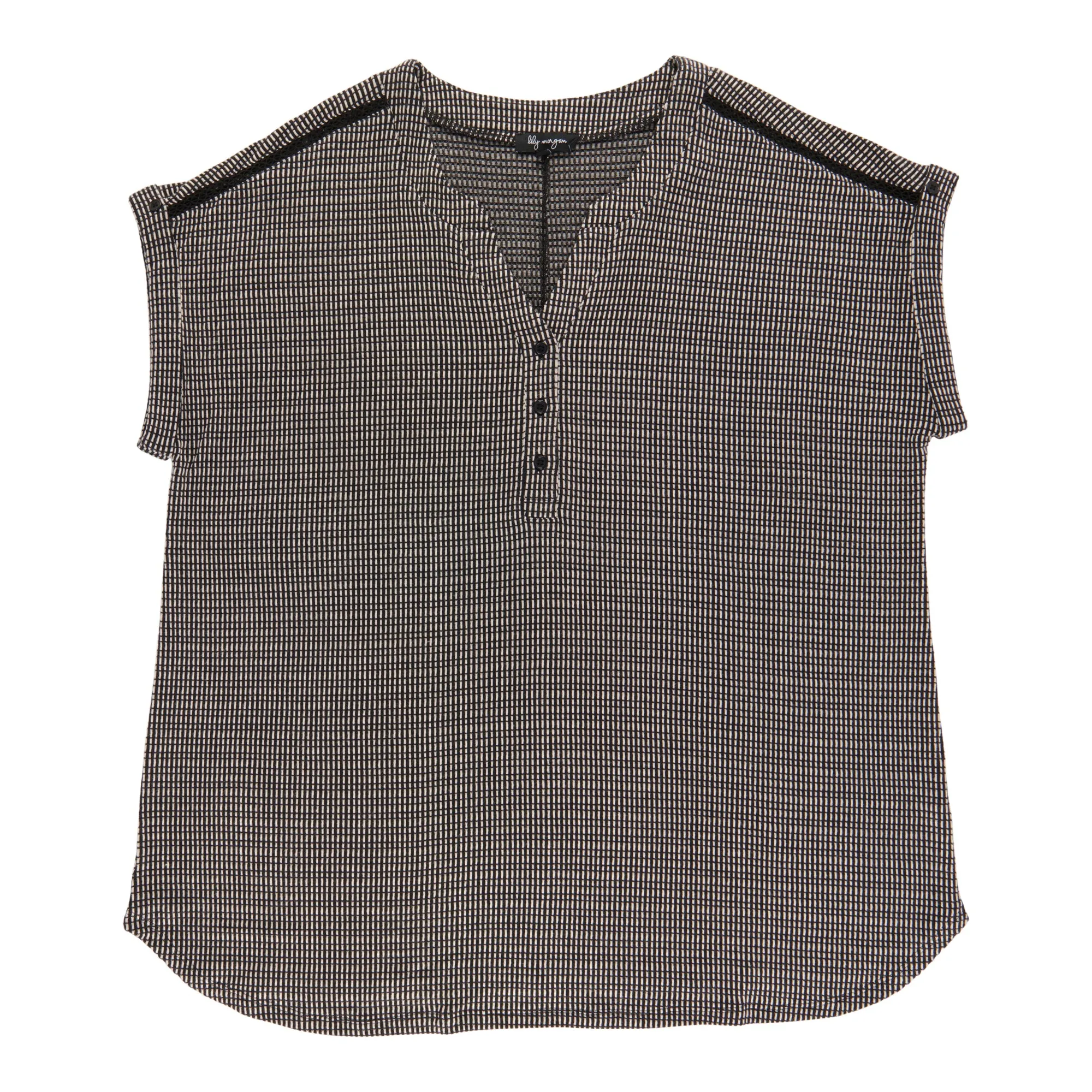 lily morgan Women's Plus V-Neck Tie-Front Blouse sold by Giant Tiger product image thumbnail 2