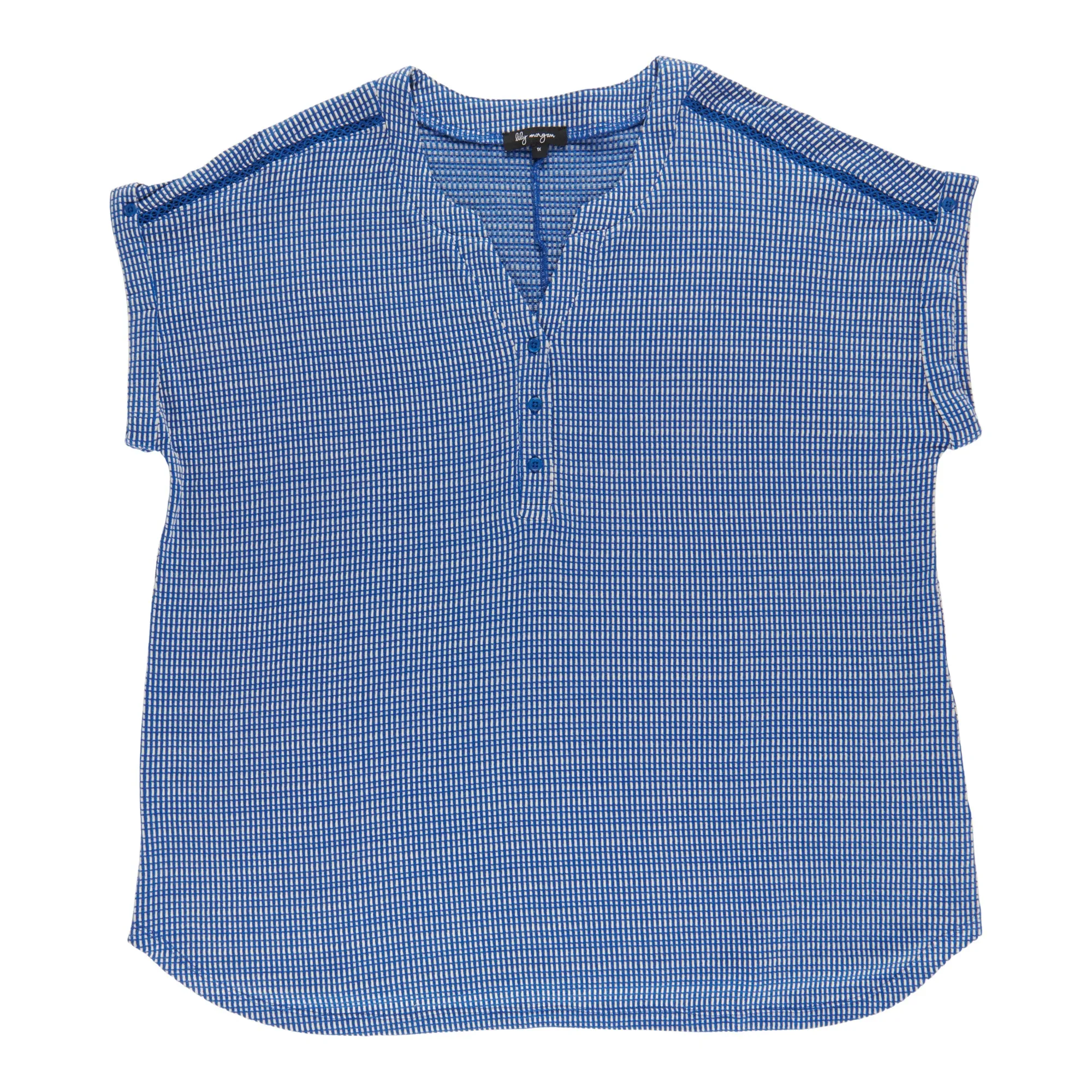 lily morgan Women's Plus V-Neck Tie-Front Blouse sold by Giant Tiger product image thumbnail 3