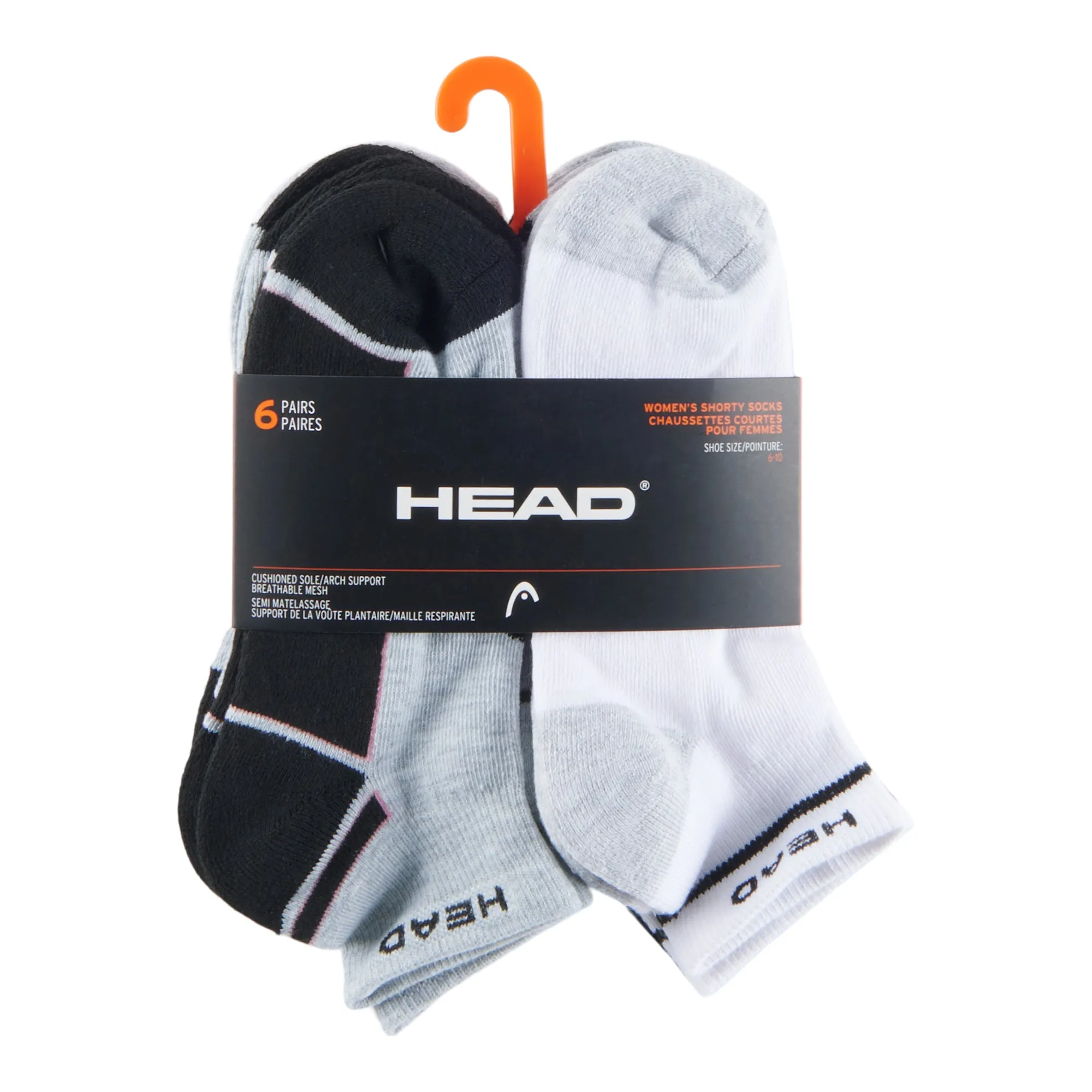 Head Women's Quarter Length Socks, 6-Pack sold by Giant Tiger