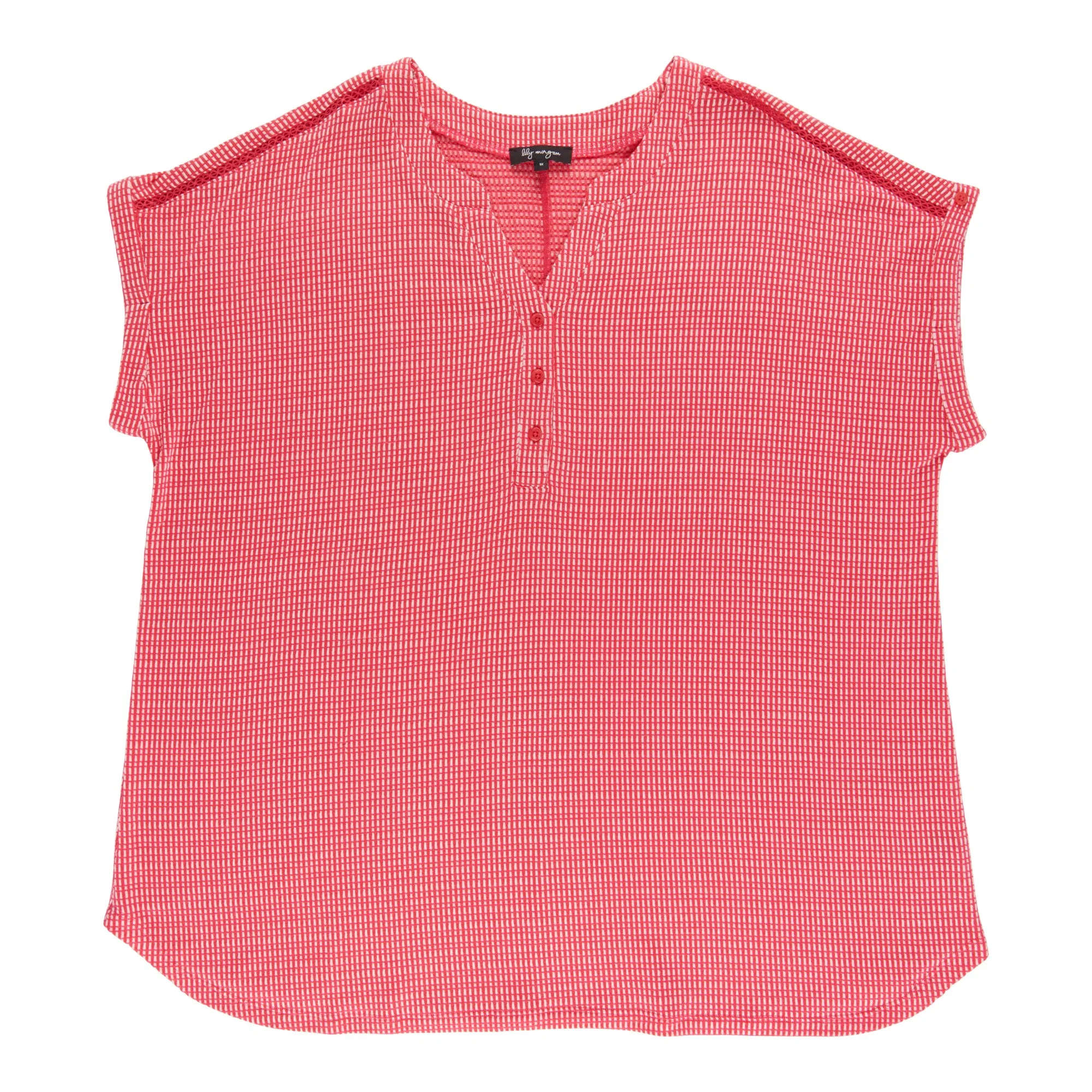 lily morgan Women's Plus V-Neck Tie-Front Blouse sold by Giant Tiger product image thumbnail 4