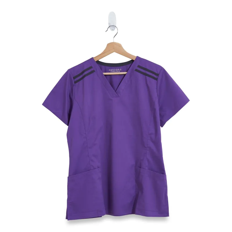 Options Women's Purple Comfort Stretch Scrub Top - XS-XXL sold by Giant Tiger