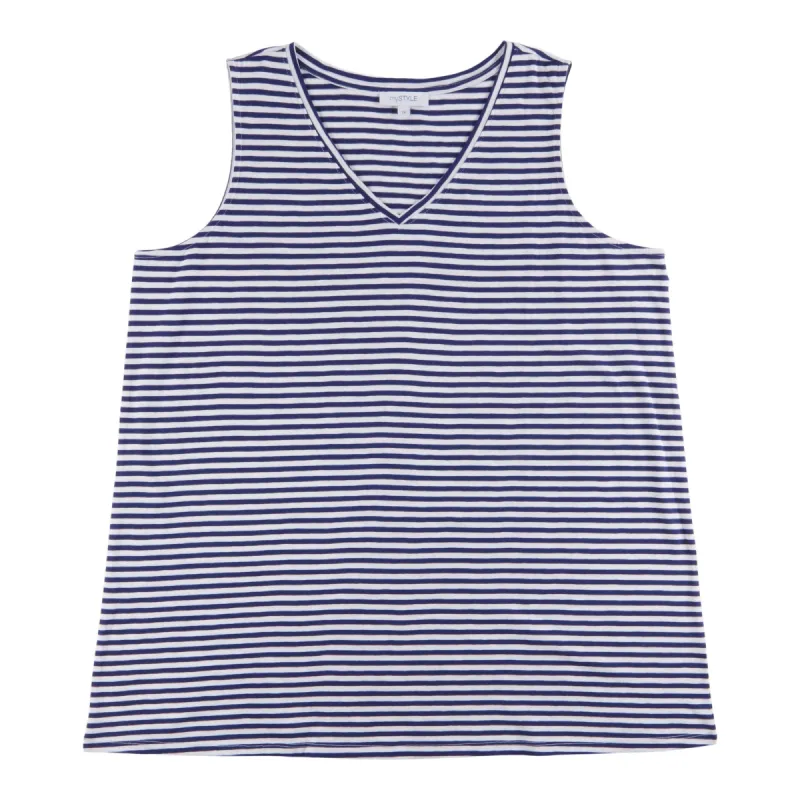mySTYLE Women's Plus Country Cool Striped Slub Tank Top sold by Giant Tiger