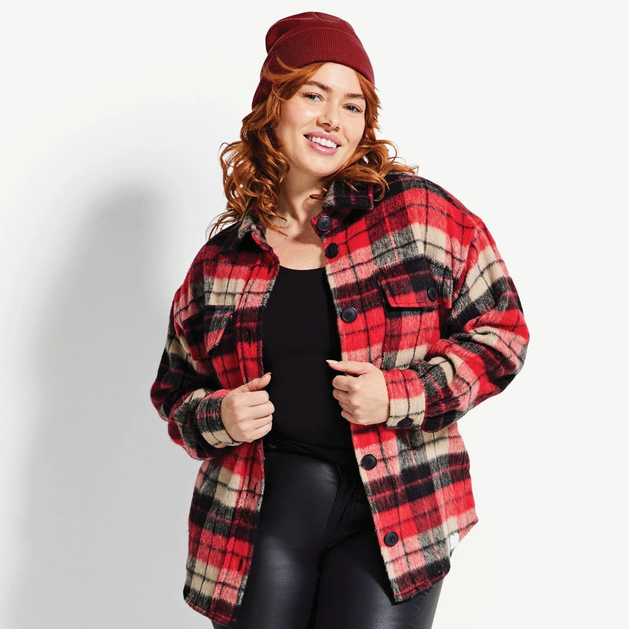 mySTYLE Women's Fleece Shacket sold by Giant Tiger