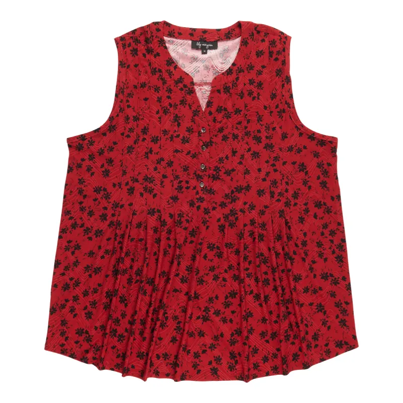 lily morgan Women's Plus Sleeveless Pintuck Top sold by Giant Tiger