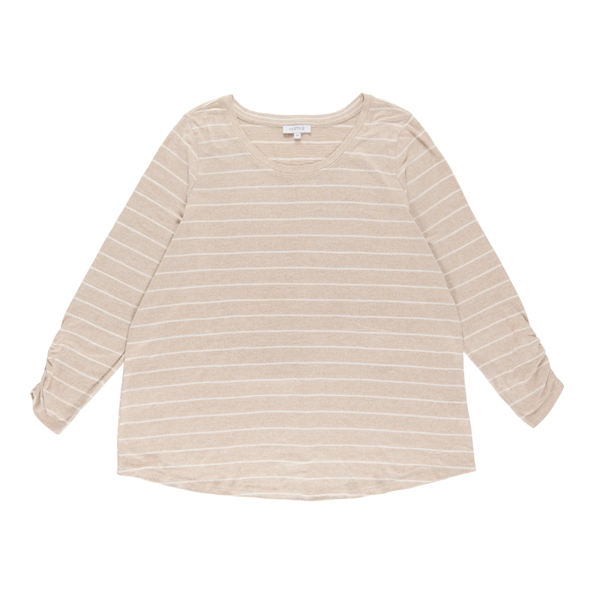 mySTYLE Women's Plus Round Neck Long Sleeve Top sold by Giant Tiger