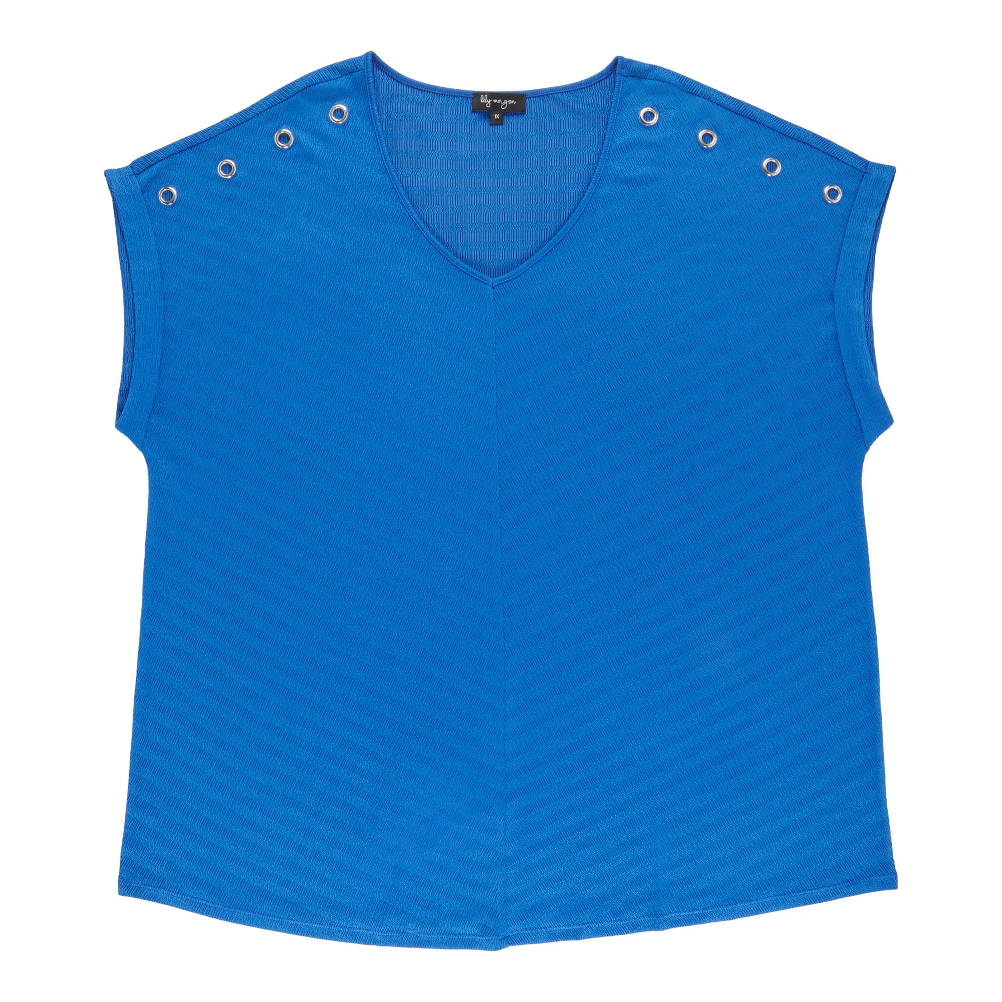 lily morgan Women's Plus V-Neck Grommet Detail Blouse sold by Giant Tiger product image thumbnail 3