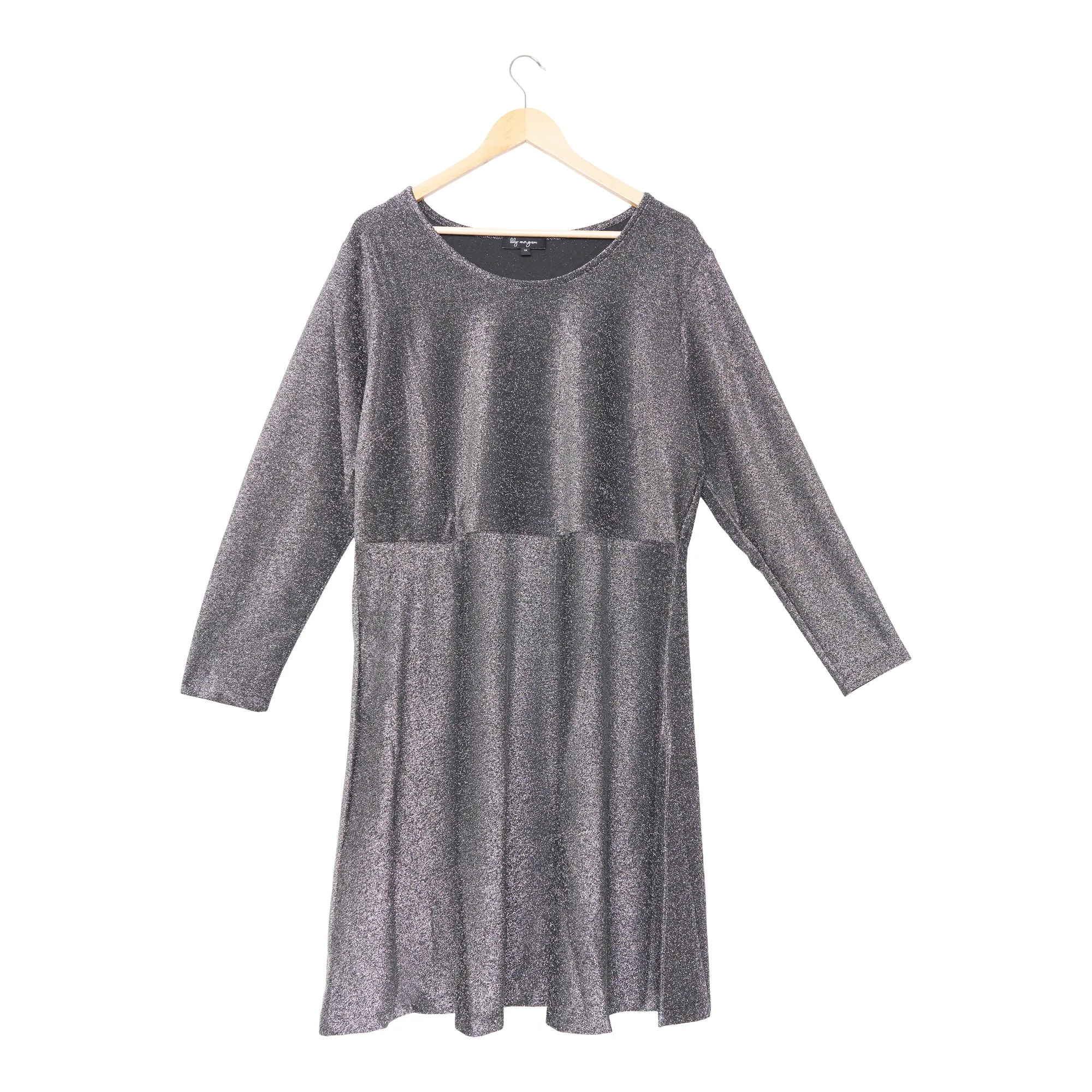lily morgan Women's Plus Festive Shimmer Dress sold by Giant Tiger product image thumbnail 2