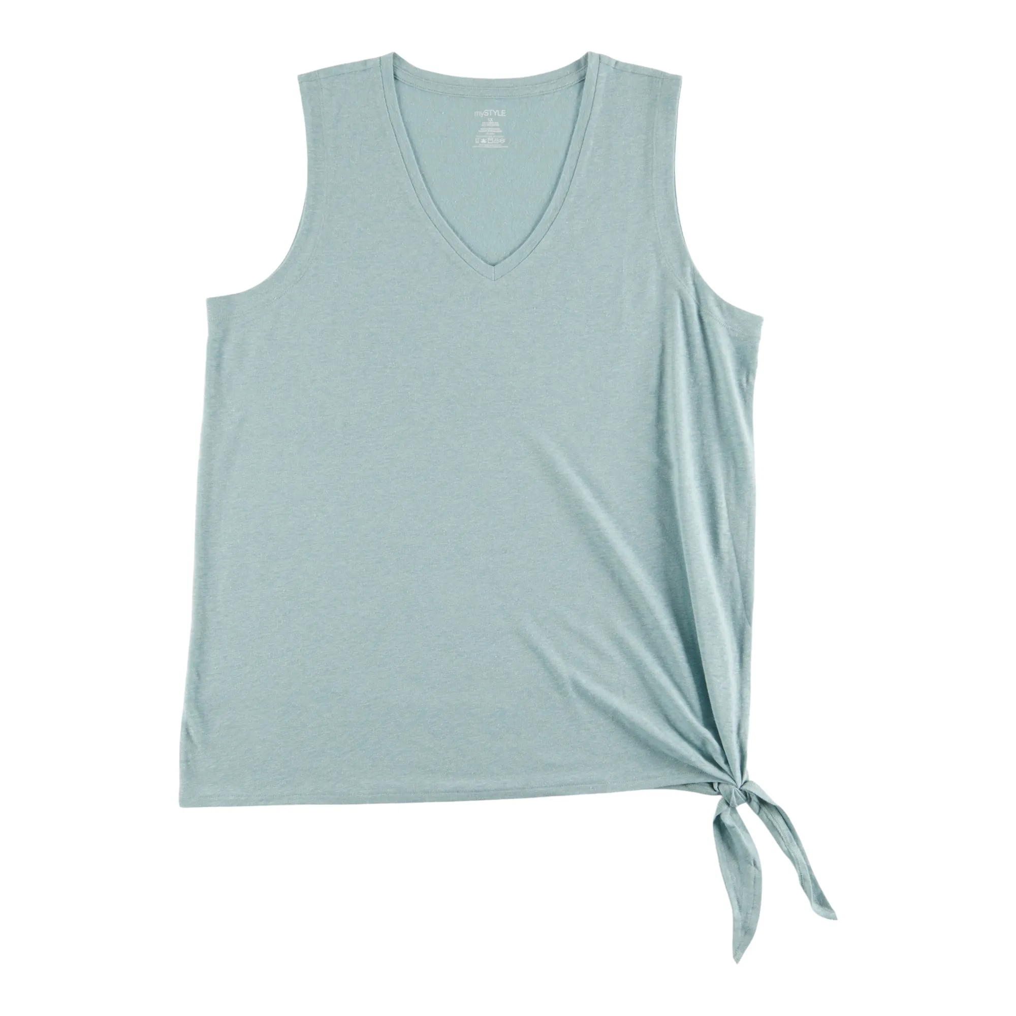 mySTYLE Women's Plus Festival Linen Tank with Side Tie sold by Giant Tiger product image thumbnail 2