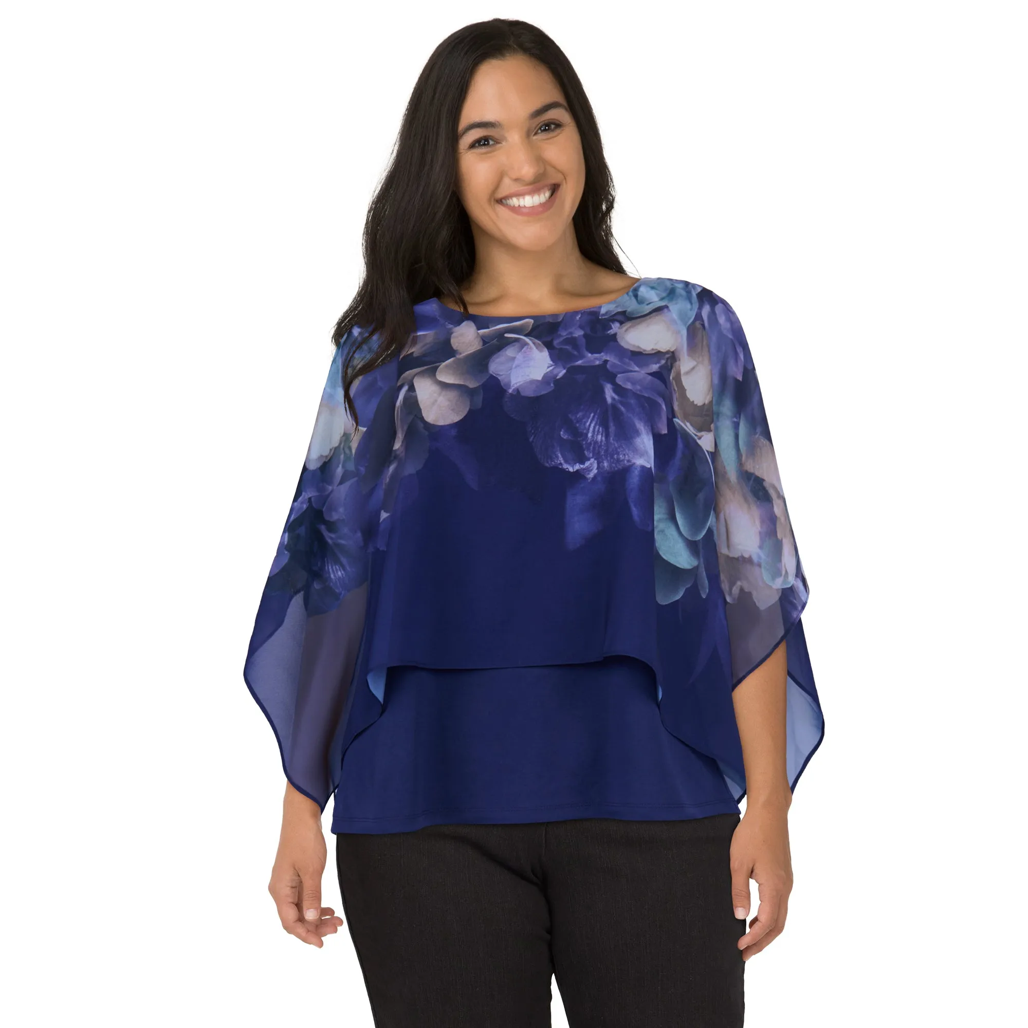 lily morgan Women's City Chic Printed Layered Blouse sold by Giant Tiger product image thumbnail 2