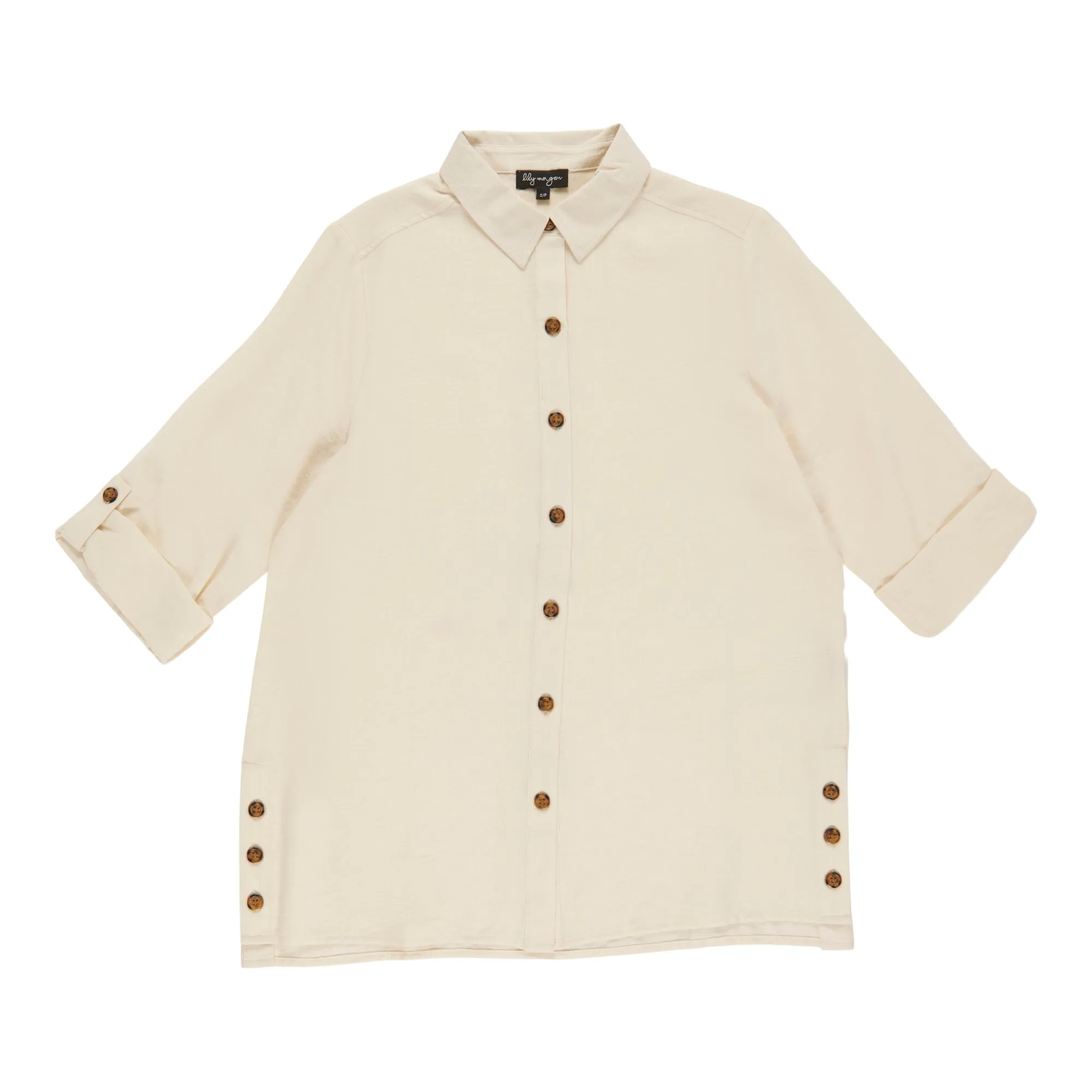 lily morgan Women's Simply Chic Collared Crinkle Tunic sold by Giant Tiger