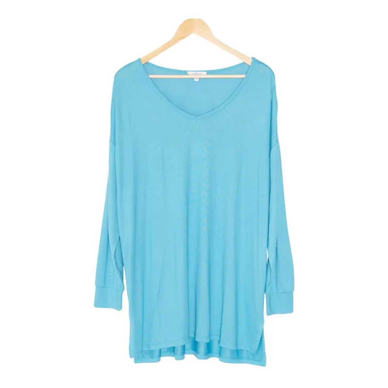 Women's Plus V-Neck Stretch Long Sleeve T-Shirt sold by Giant Tiger