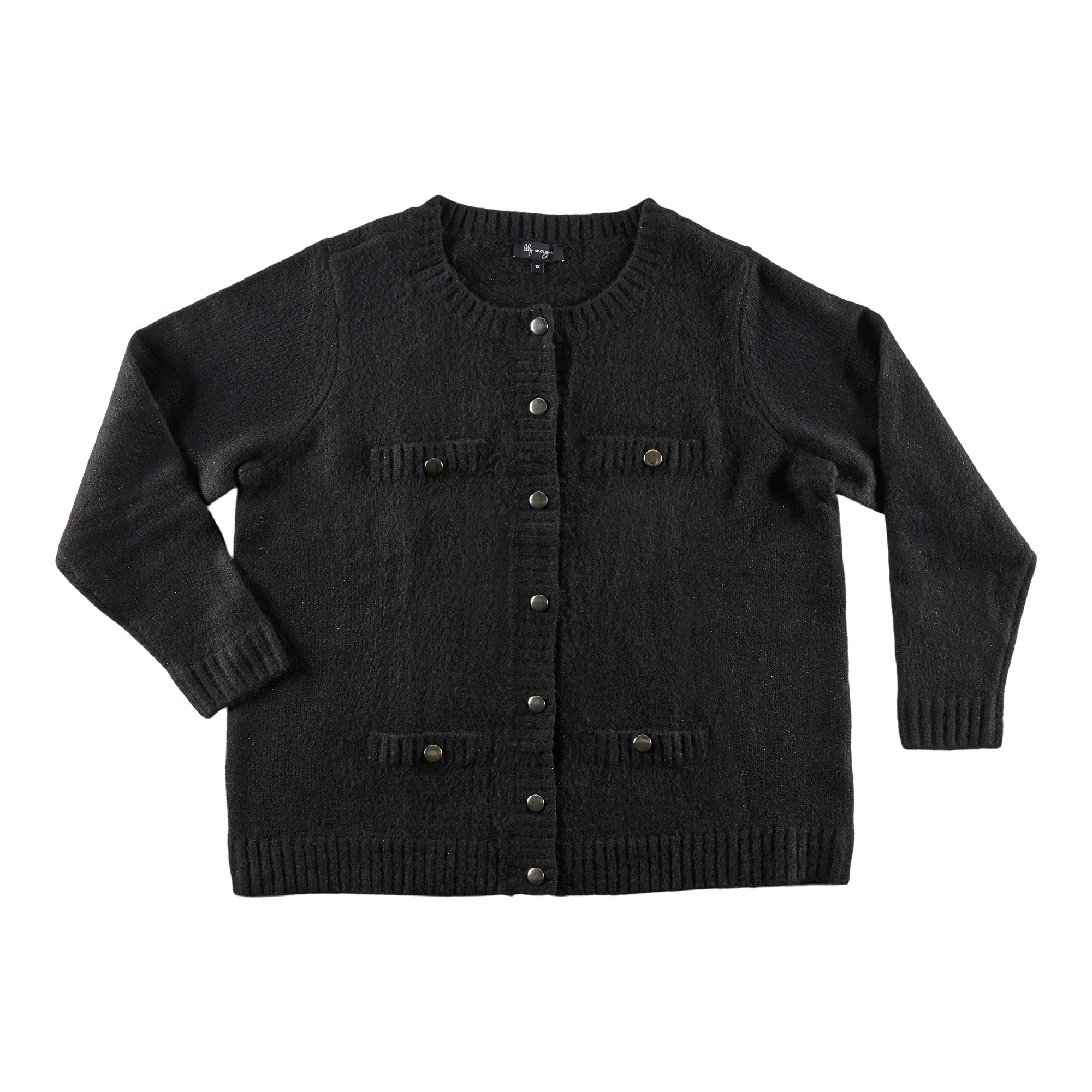 lily morgan Women's Plus Lurex Cardigan sold by Giant Tiger