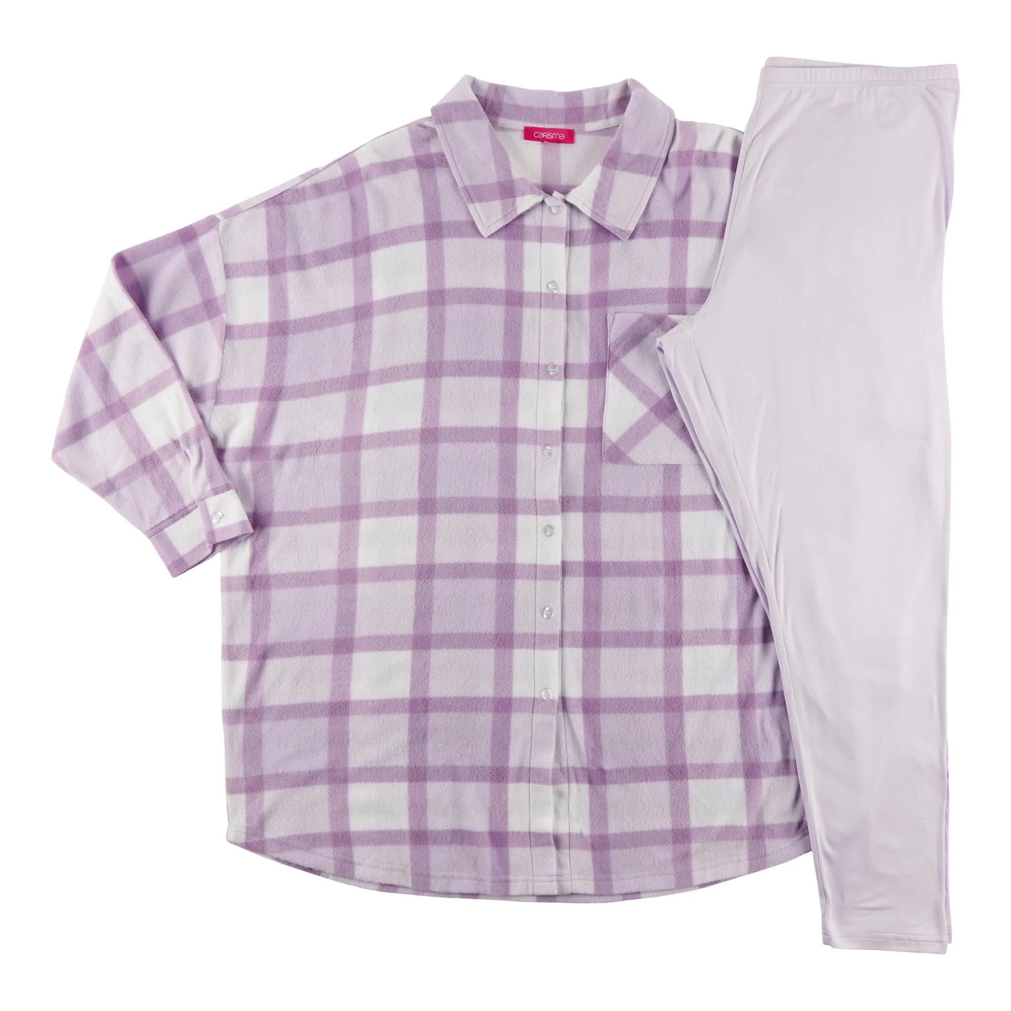 Carisma Women's Plus Slim Collared PJ Set sold by Giant Tiger product image thumbnail 2