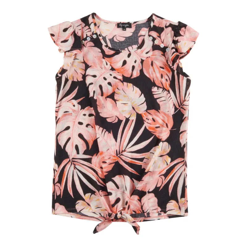 lily morgan Women's Tropical Flounce Sleeve Top sold by Giant Tiger