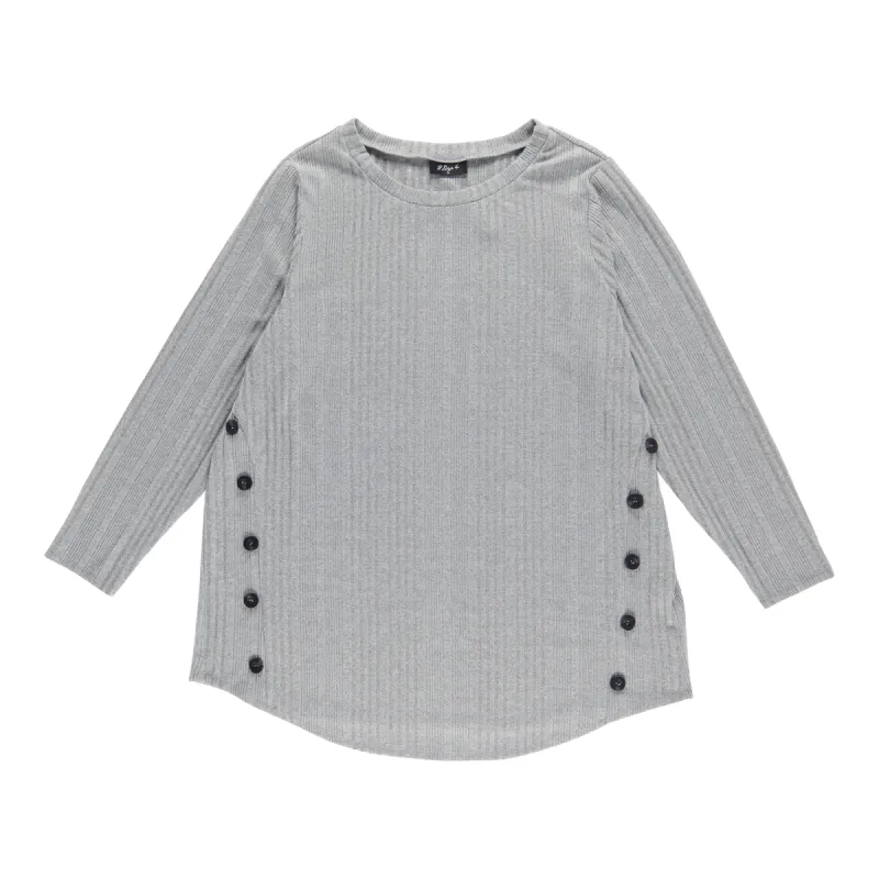 Women's Plus Long Sleeve Side Button Top sold by Giant Tiger