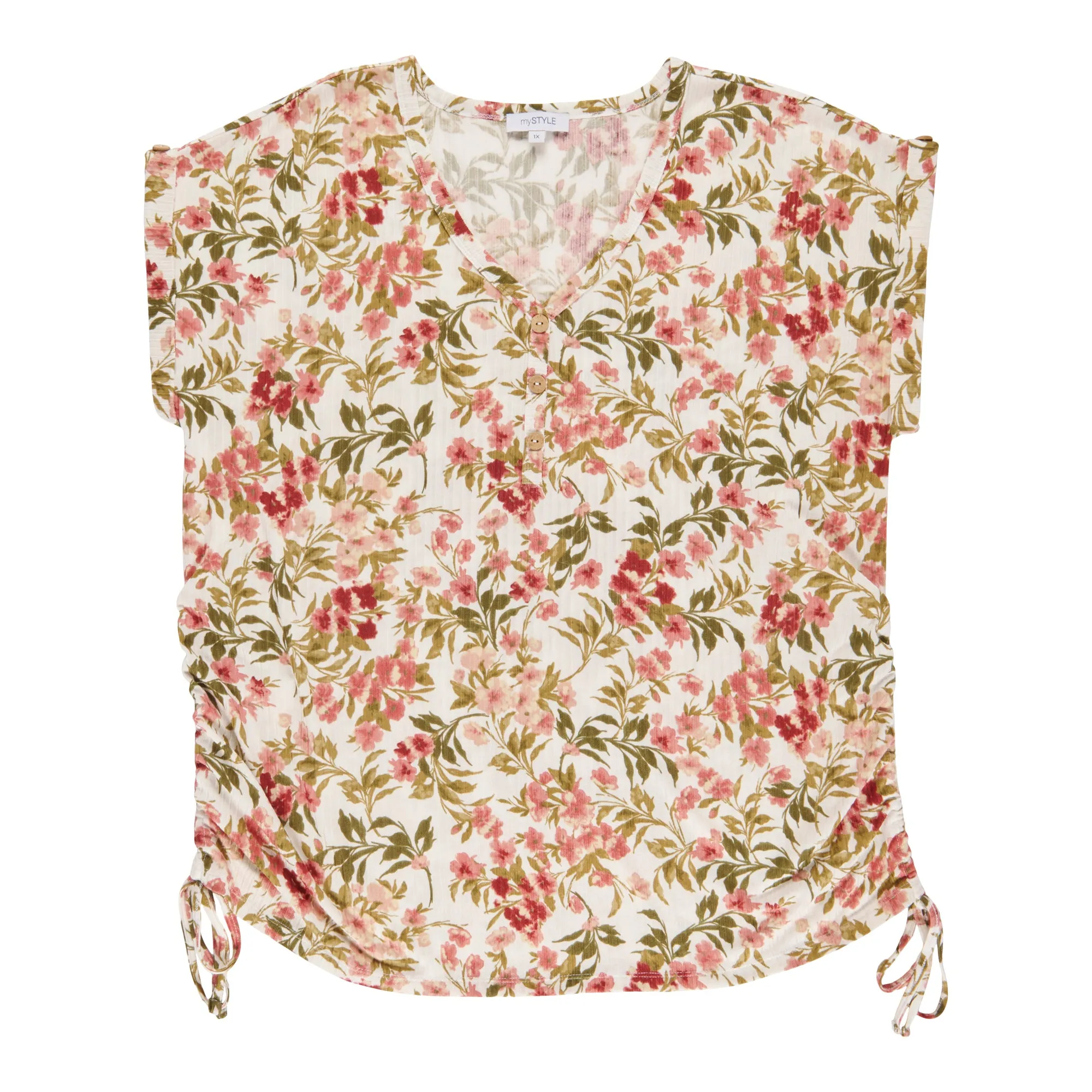 mySTYLE Women's Plus Side-Tie Blouse sold by Giant Tiger product image thumbnail 3