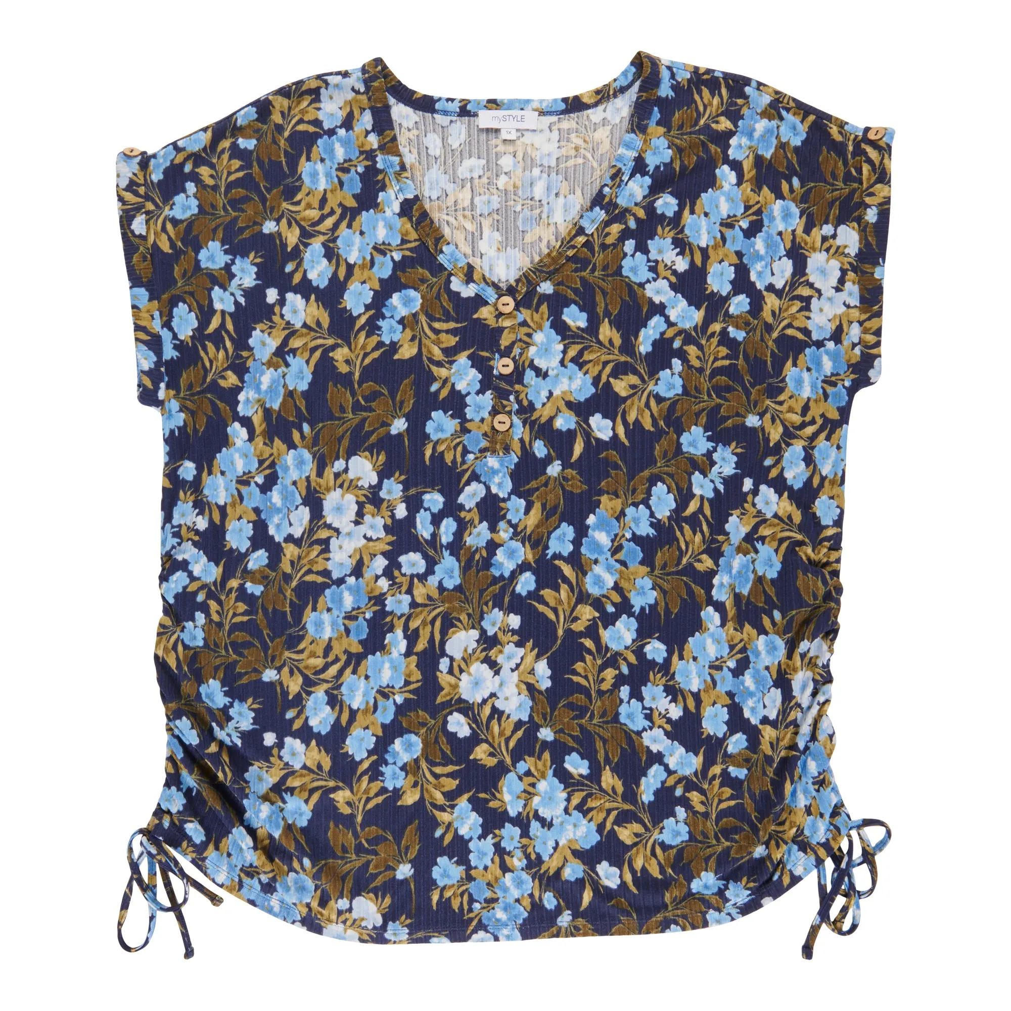 mySTYLE Women's Plus Side-Tie Blouse sold by Giant Tiger