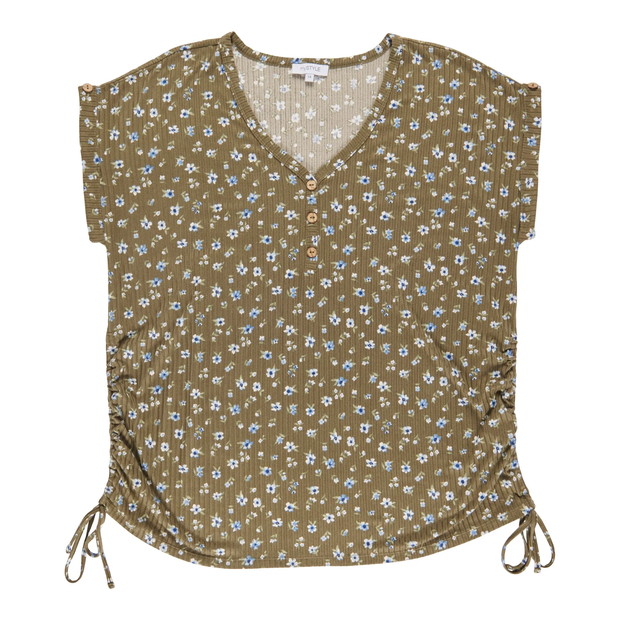 mySTYLE Women's Plus Side-Tie Blouse sold by Giant Tiger product image thumbnail 2