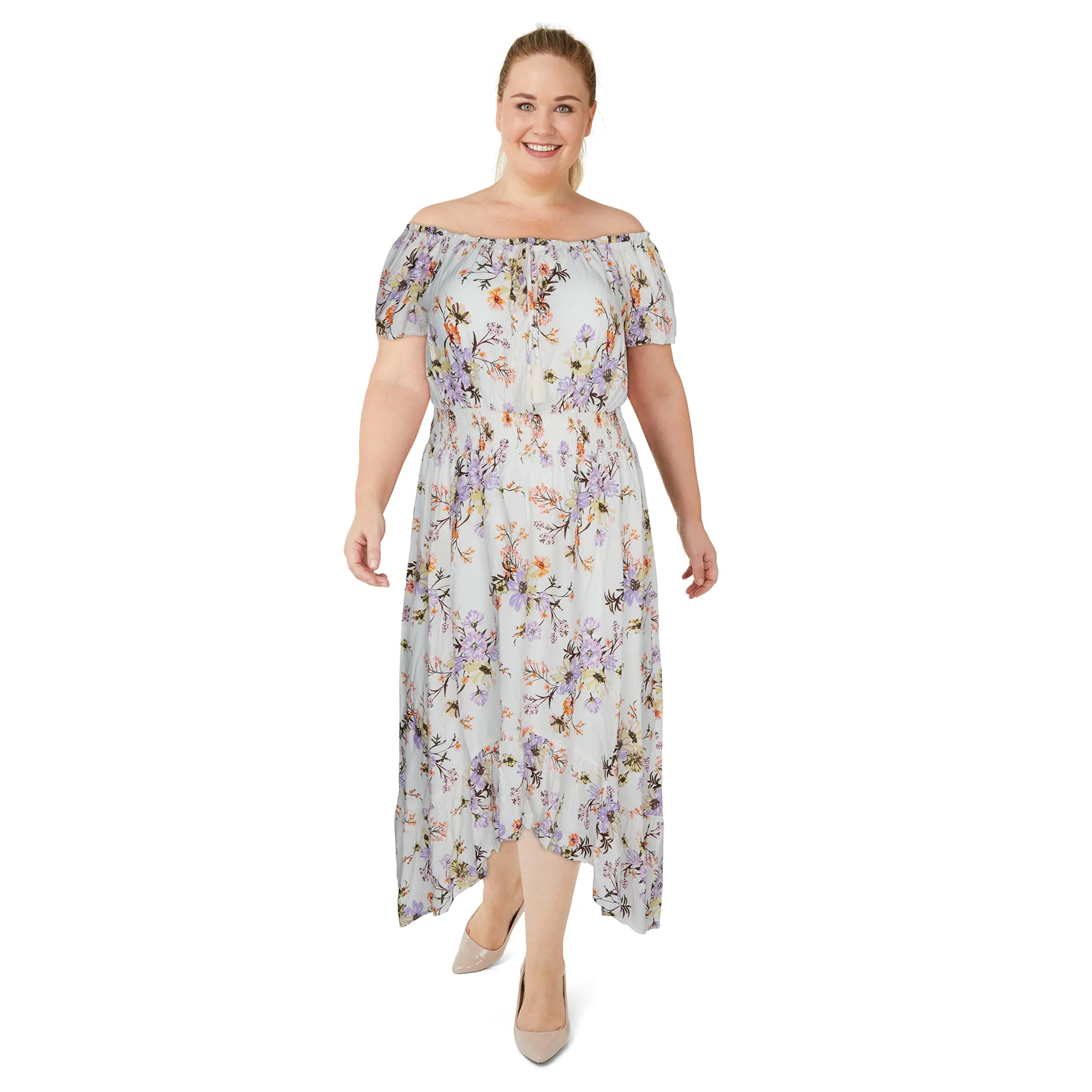 lily morgan Women's Plus Trend Edit Off-Shoulder Maxi Dress sold by Giant Tiger product image thumbnail 3