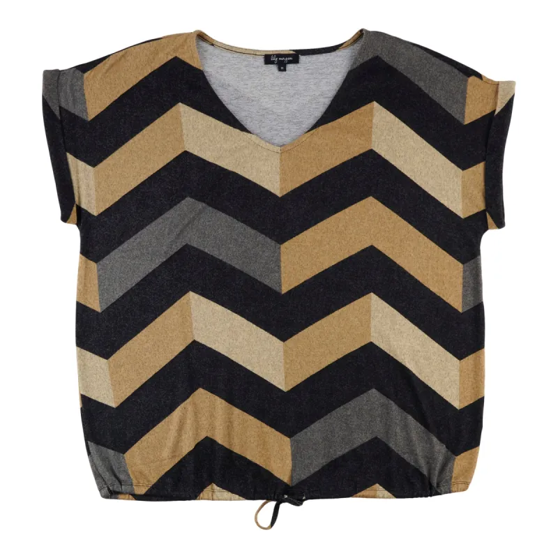 lily morgan Women's Plus Top with Tied Front Detail made by Giant Tiger