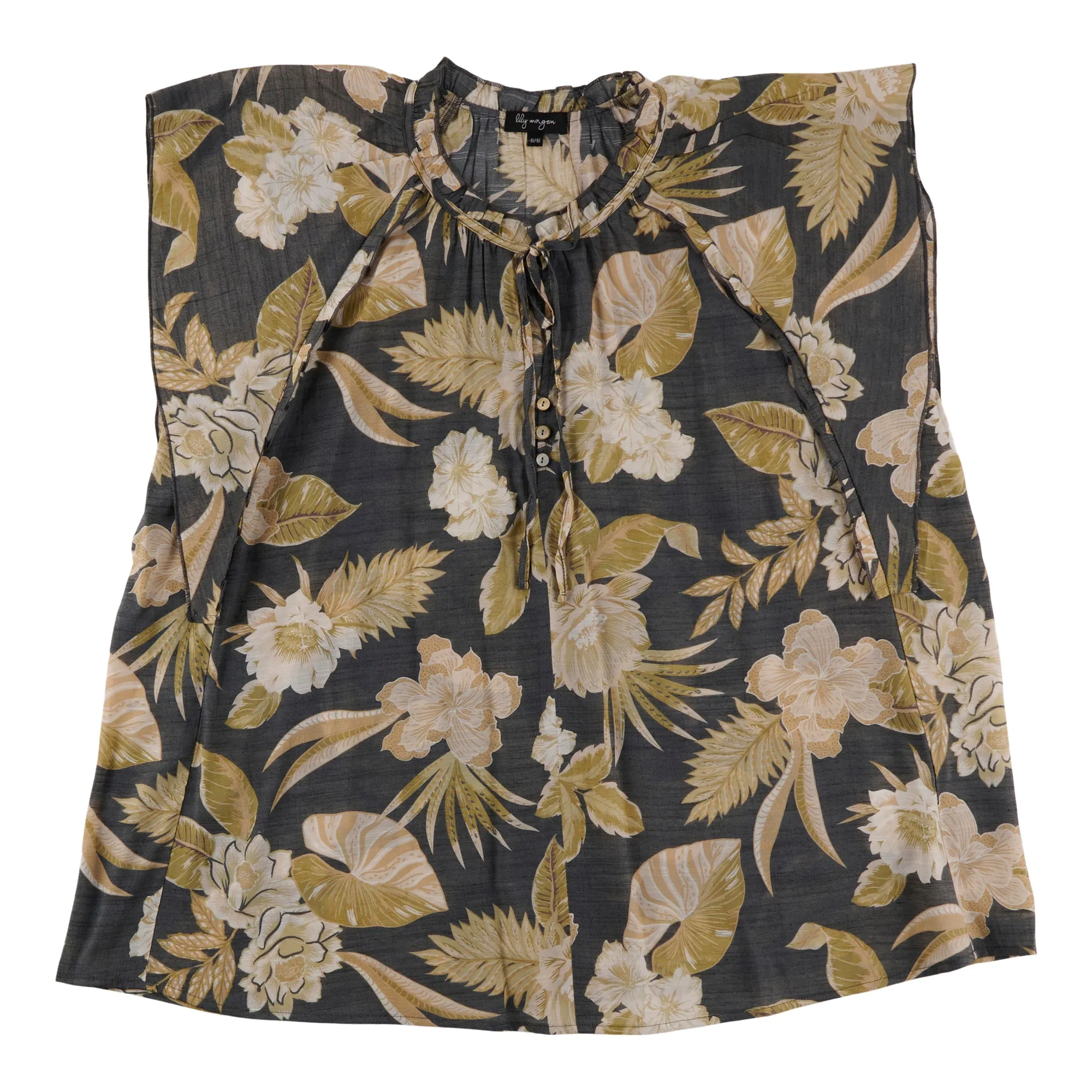 lily morgan Women's Plus Exotic Ruffle Sleeve Blouse sold by Giant Tiger