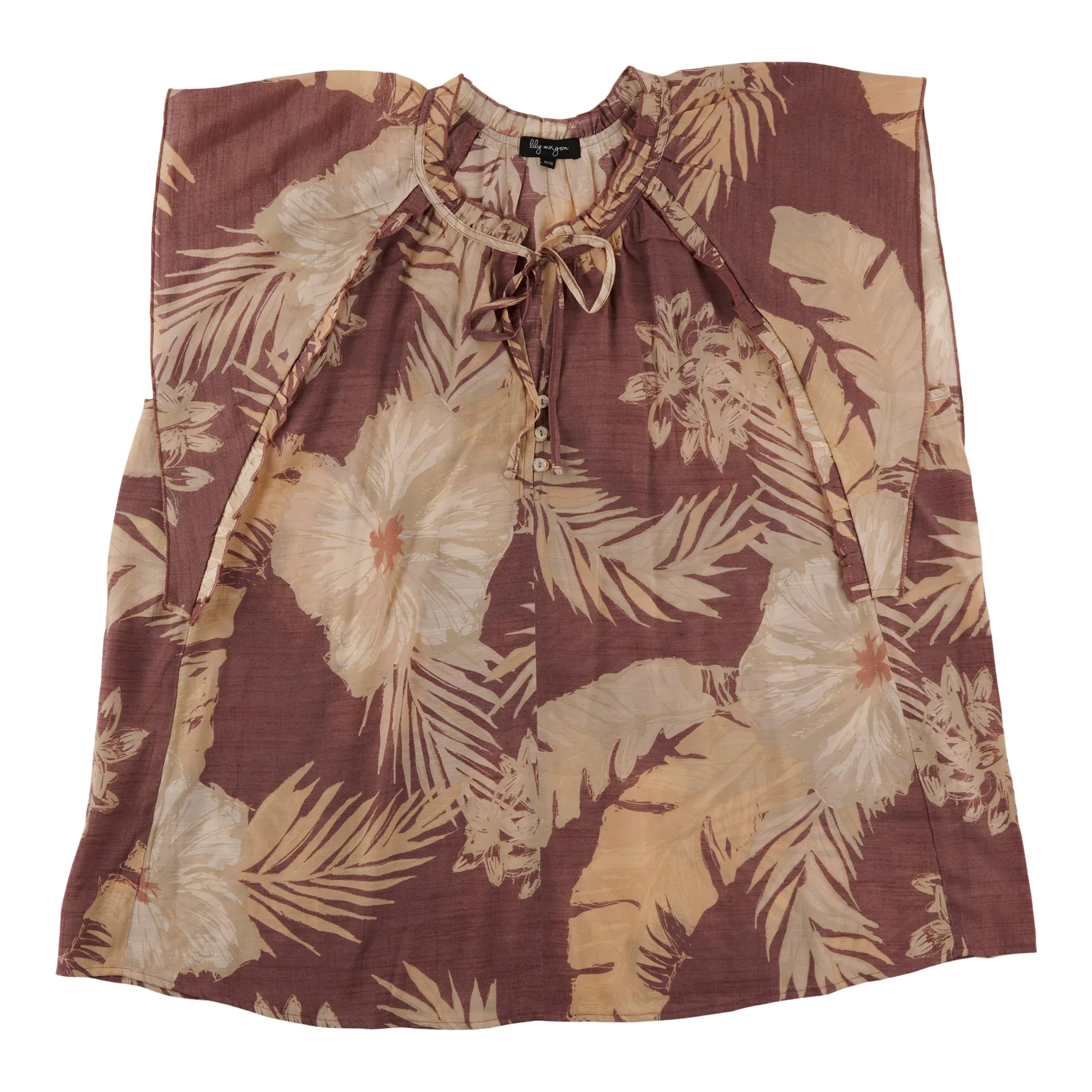 lily morgan Women's Plus Exotic Ruffle Sleeve Blouse sold by Giant Tiger product image thumbnail 2