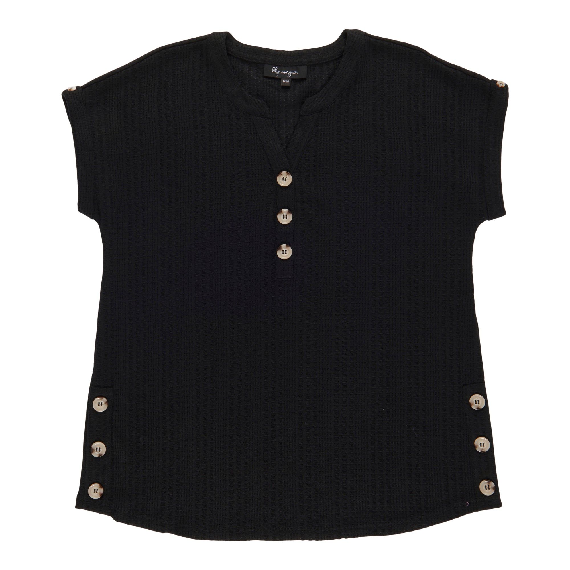 lily morgan Women's V-Neck Button Detail Blouse sold by Giant Tiger product image thumbnail 4