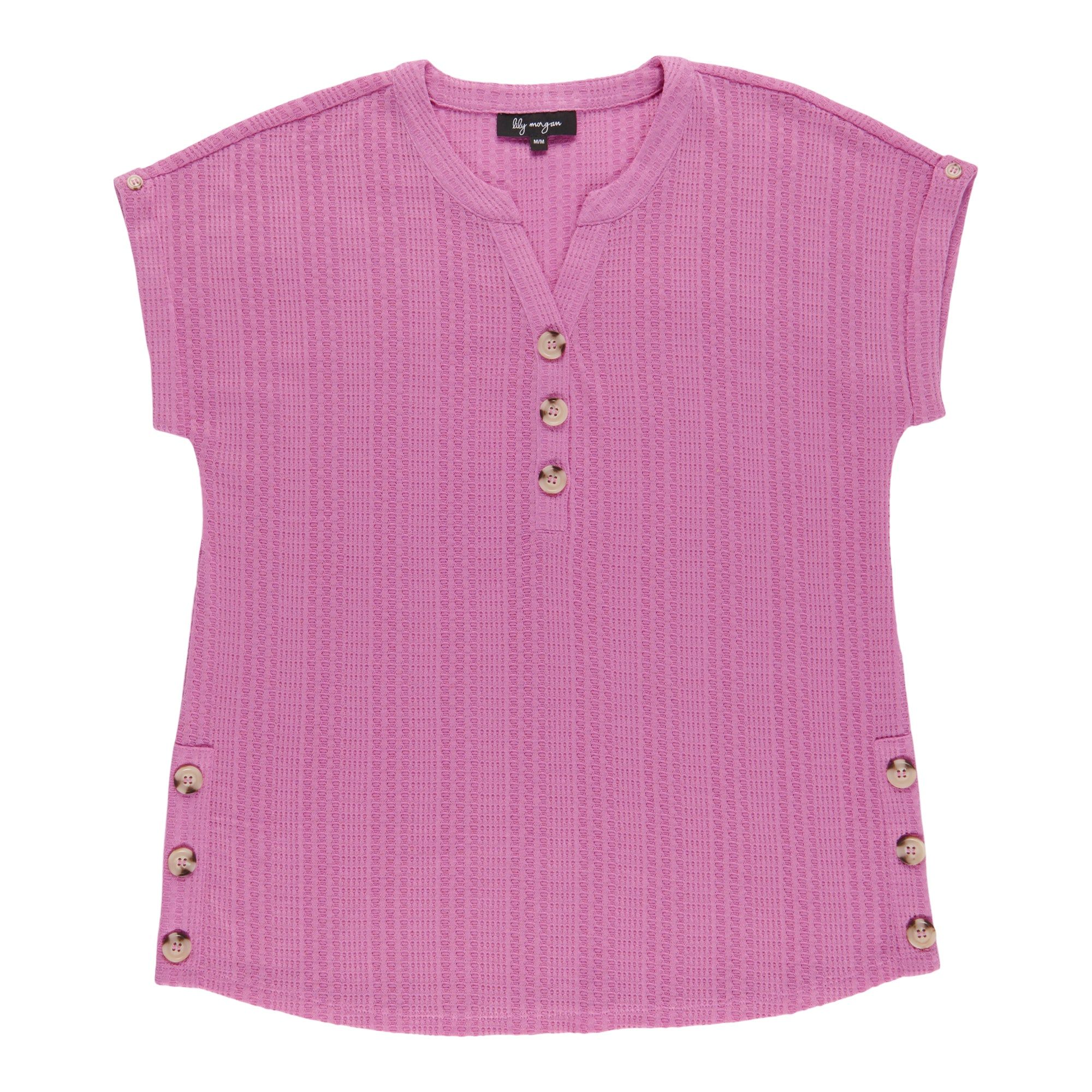 lily morgan Women's V-Neck Button Detail Blouse sold by Giant Tiger product image thumbnail 2