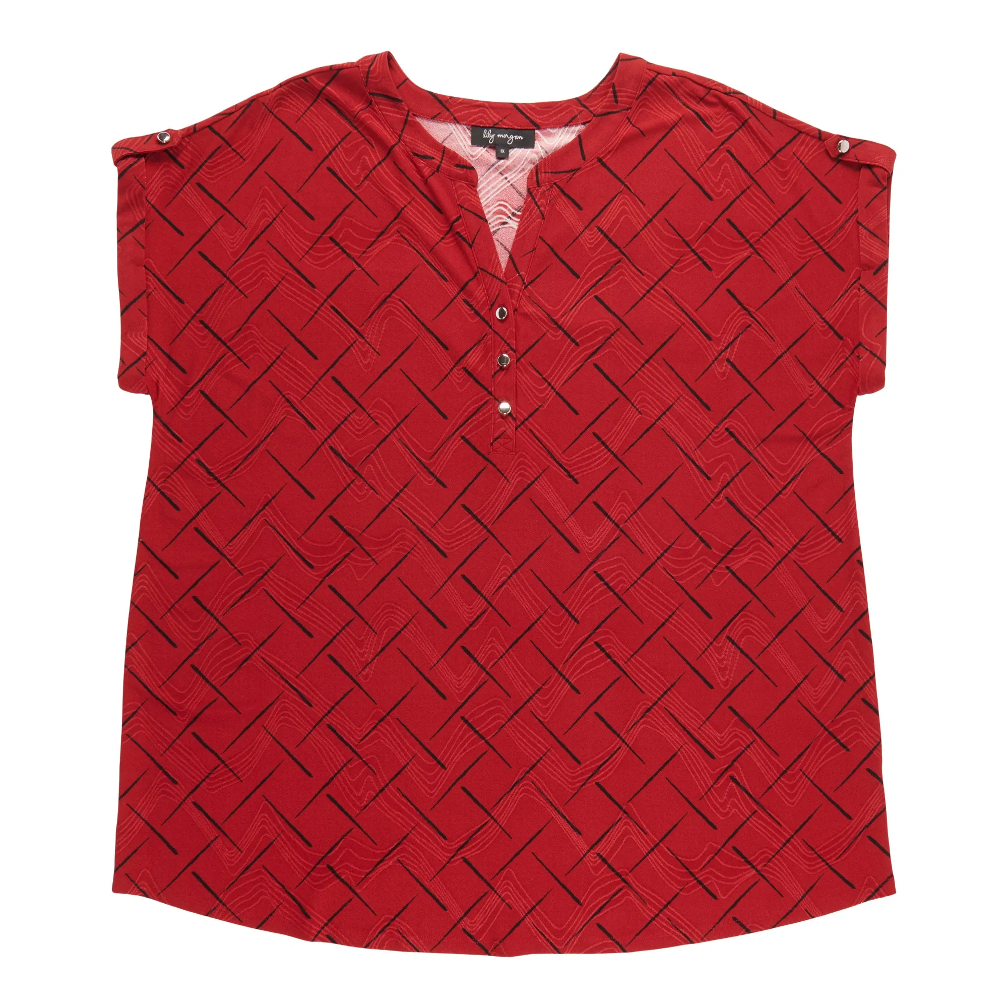 lily morgan Women's Plus Tab Sleeve Top sold by Giant Tiger product image thumbnail 3