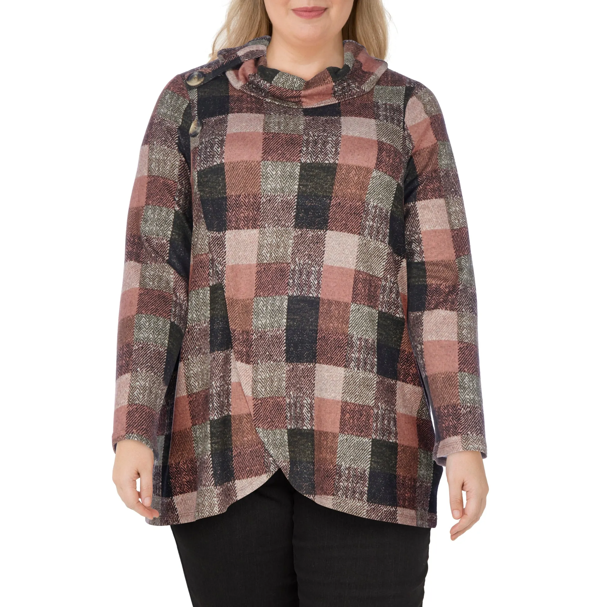 mySTYLE Women's Plus Mock Cowl Neck Snit Top sold by Giant Tiger product image thumbnail 5